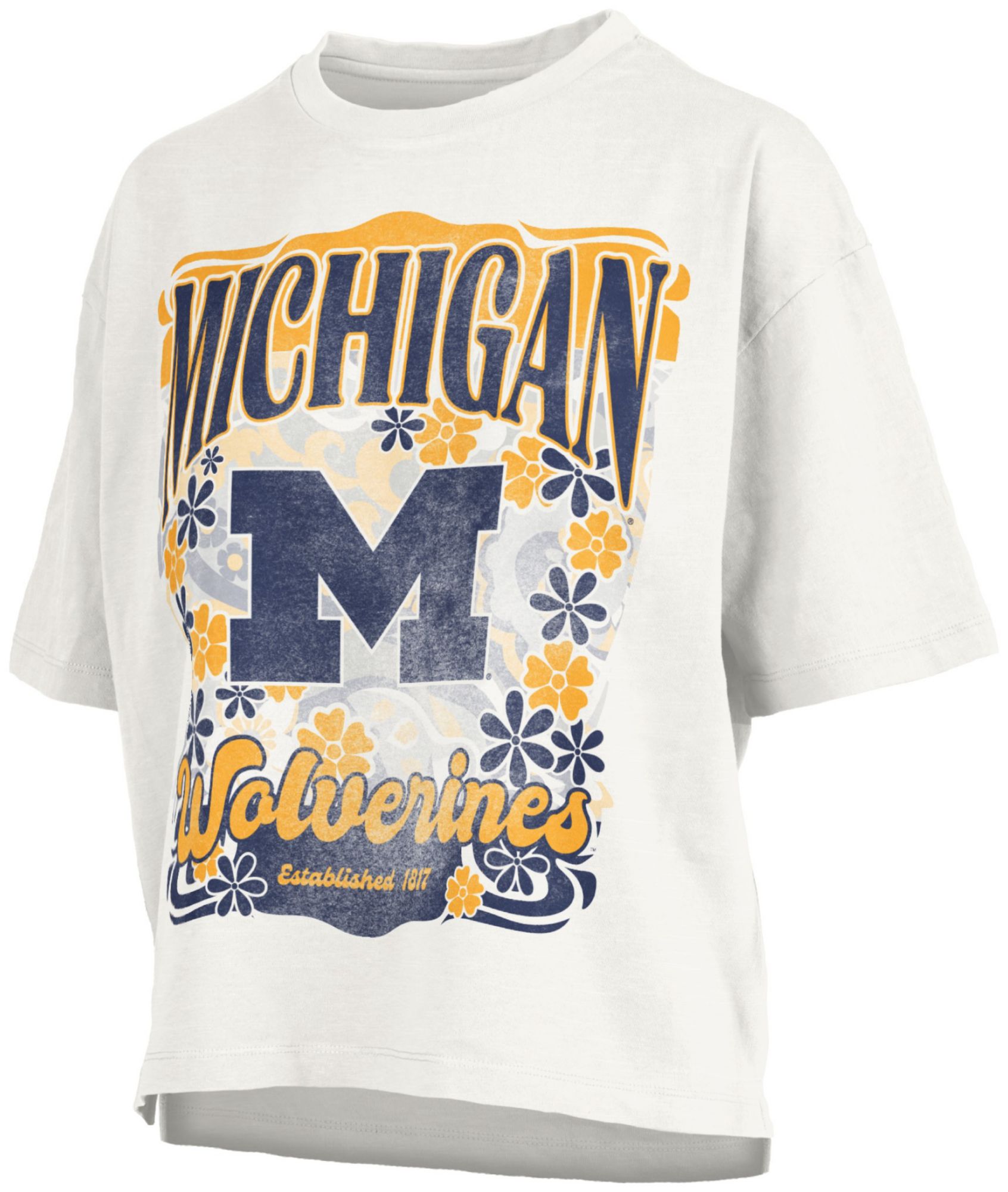 Pressbox Women's Michigan Wolverines White Marley T-Shirt
