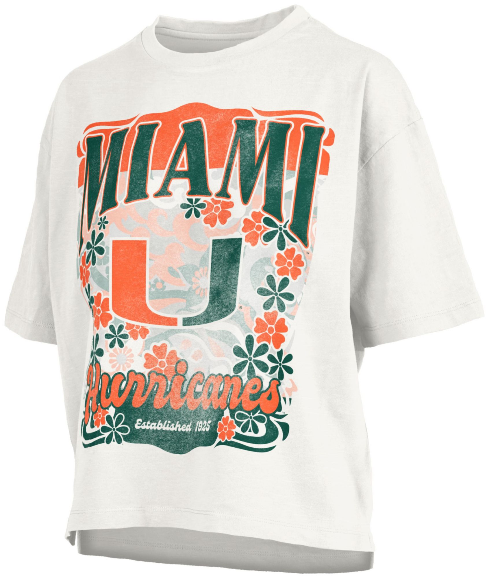 Pressbox Women's Miami Hurricanes White Marley T-Shirt