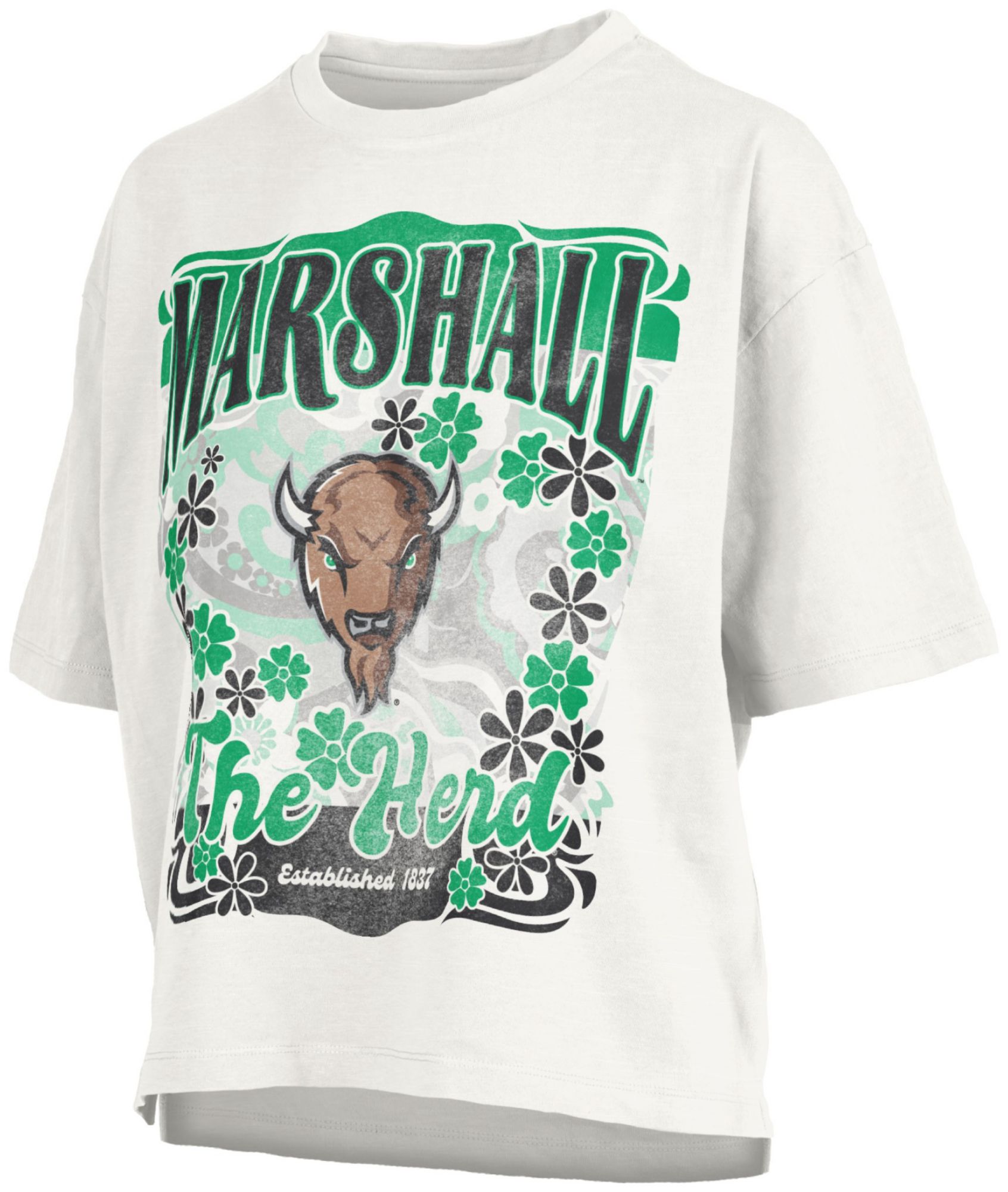Pressbox Women's Marshall Thundering Herd White Marley T-Shirt