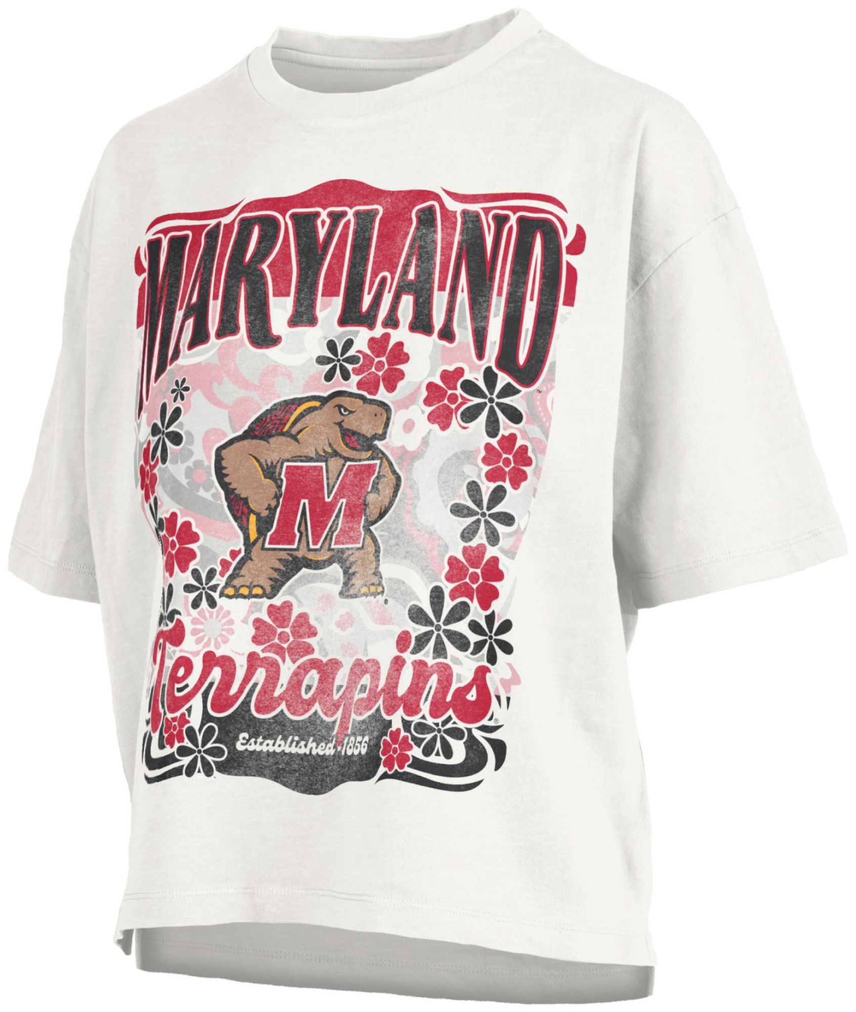 Pressbox Women's Maryland Terrapins White Marley T-Shirt