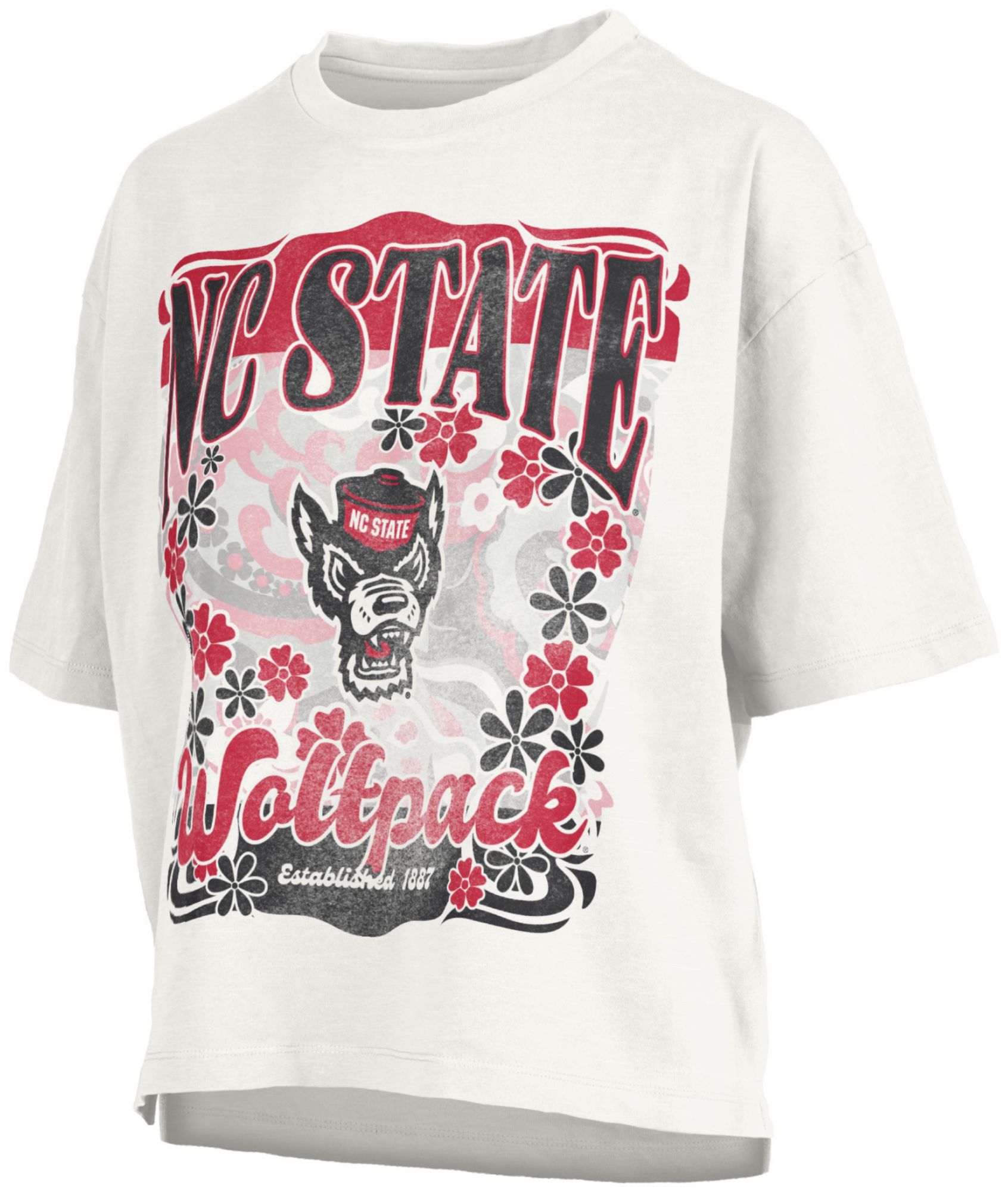 Pressbox Women's NC State Wolfpack White Marley T-Shirt