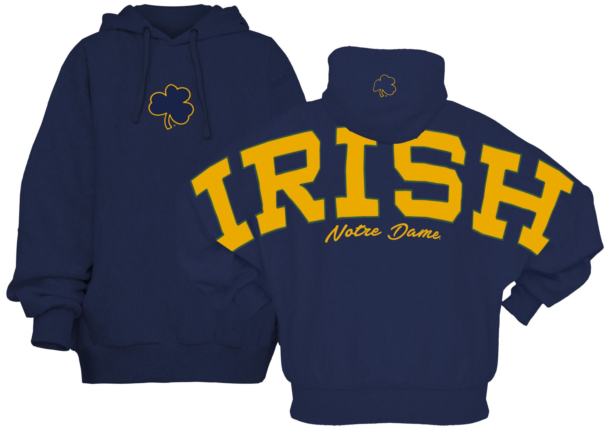 Pressbox Women's Notre Dame Fighting Irish Navy Belvedere Hoodie