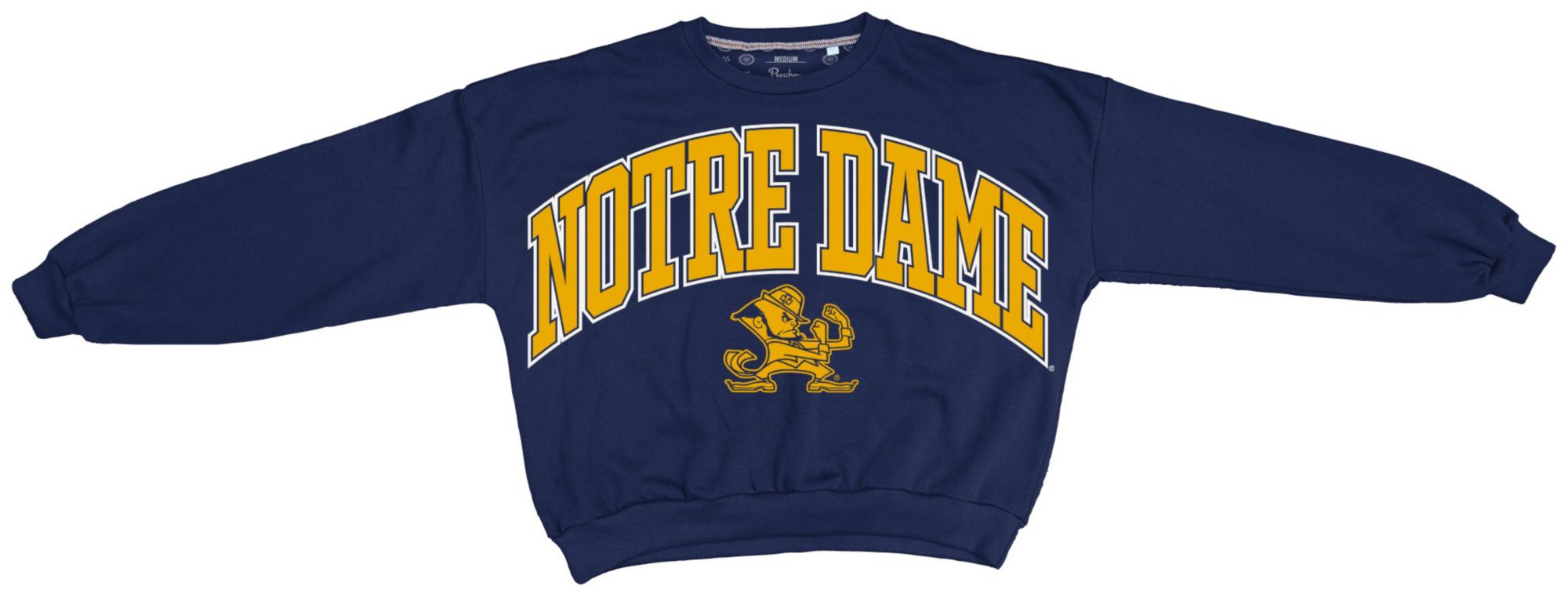 Pressbox Women's Notre Dame Fighting Irish Navy Janise Crewneck Sweatshirt