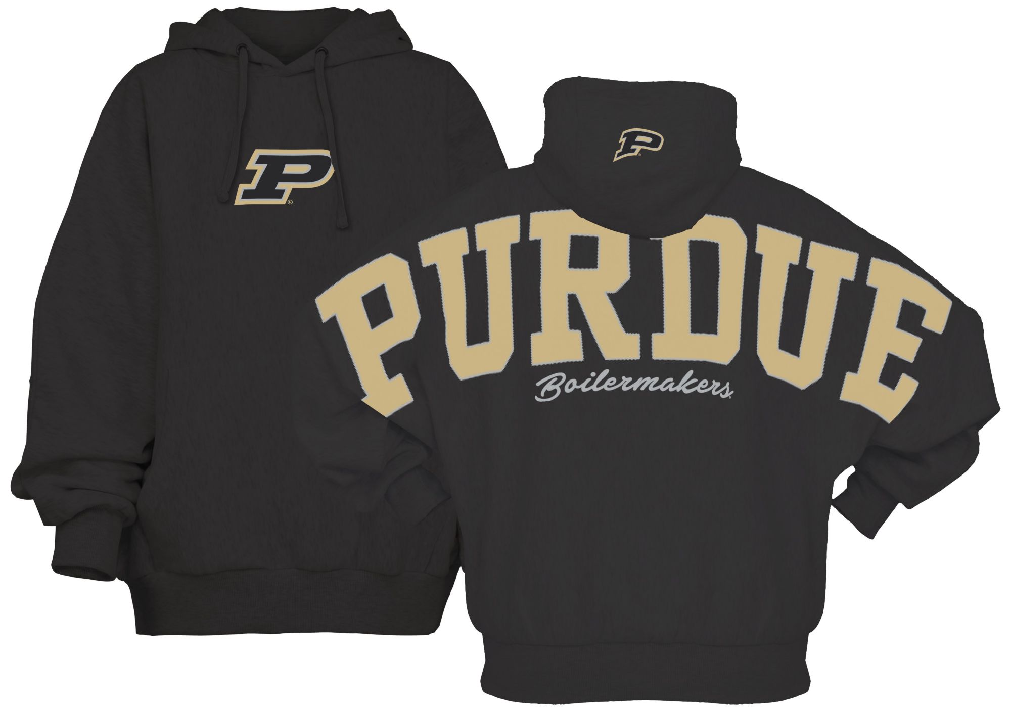 Pressbox Women's Purdue Boilermakers Black Belvedere Hoodie