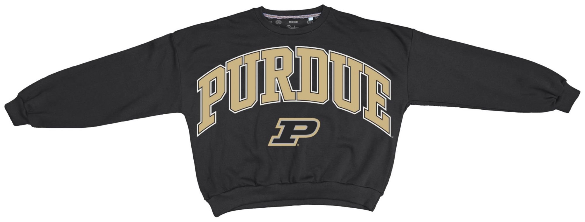 Pressbox Women's Purdue Boilermakers Black Janise Crewneck Sweatshirt