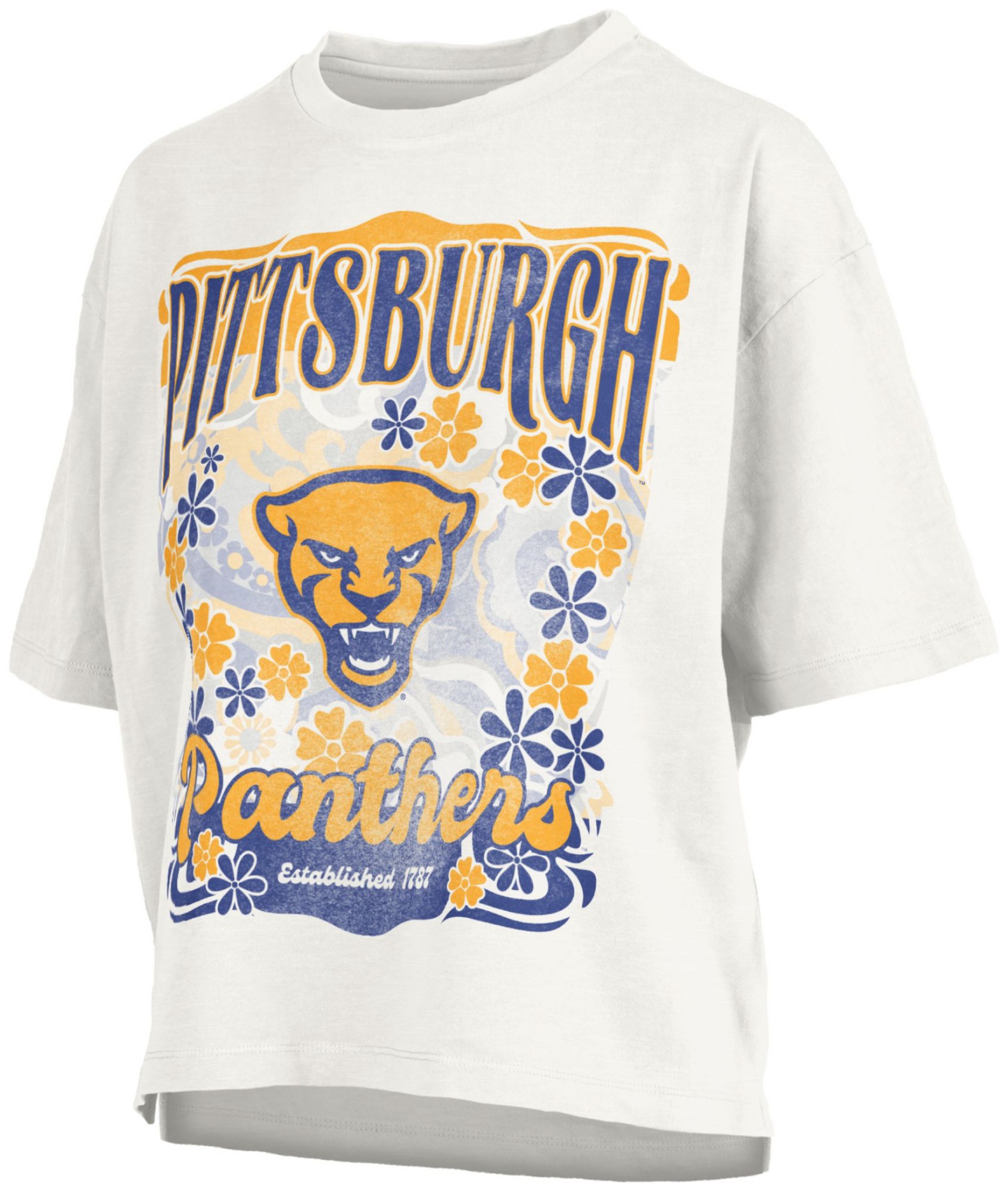 Pressbox Women's Pitt Panthers White Marley T-Shirt