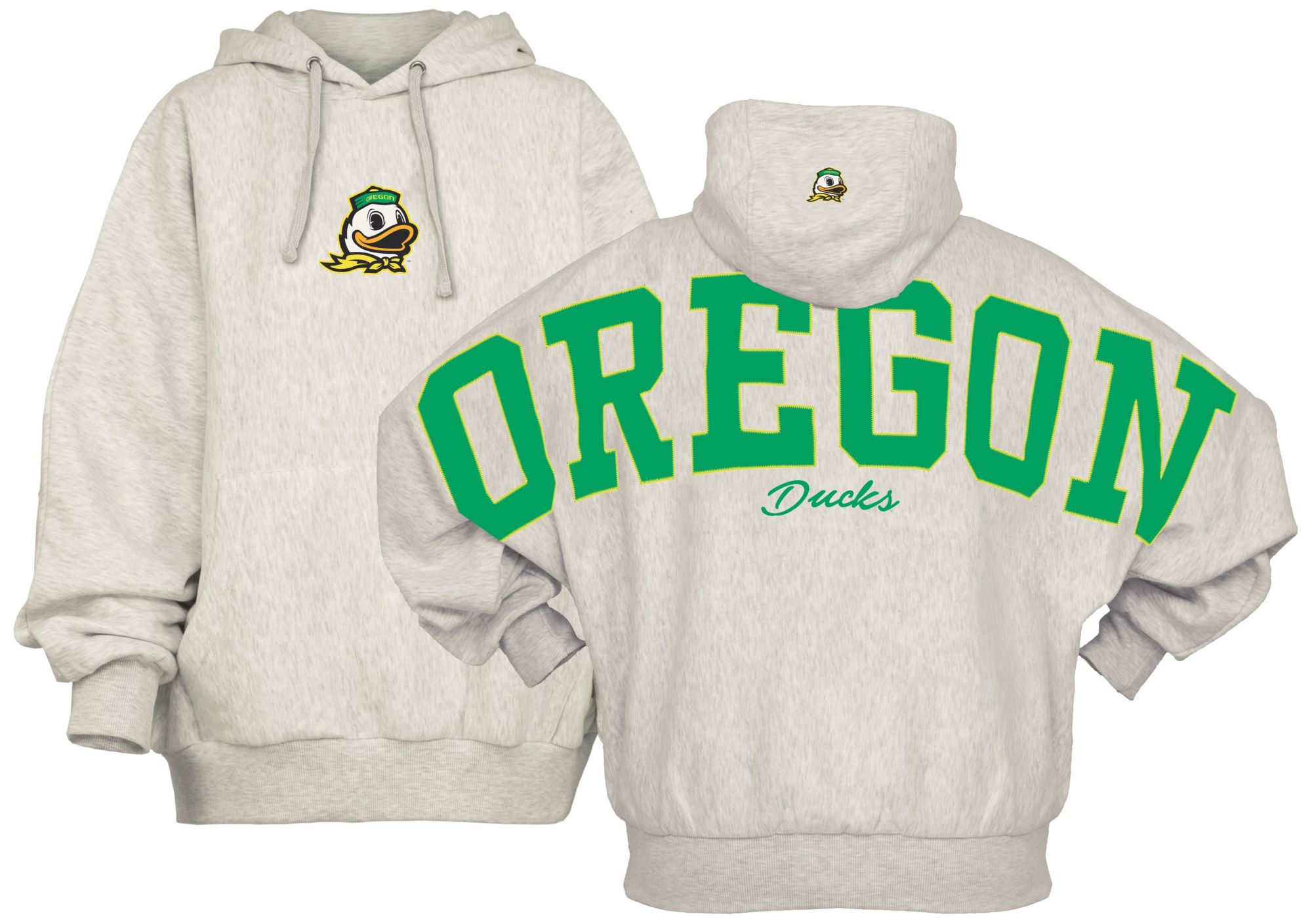 Pressbox Women's Oregon Ducks Grey Belvedere Hoodie