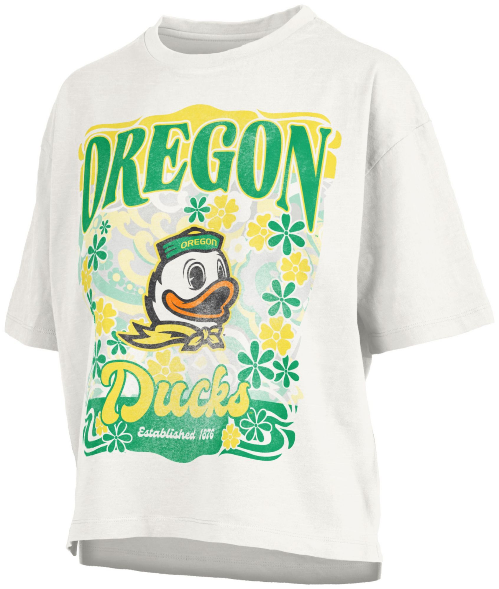 Pressbox Women's Oregon Ducks White Marley T-Shirt