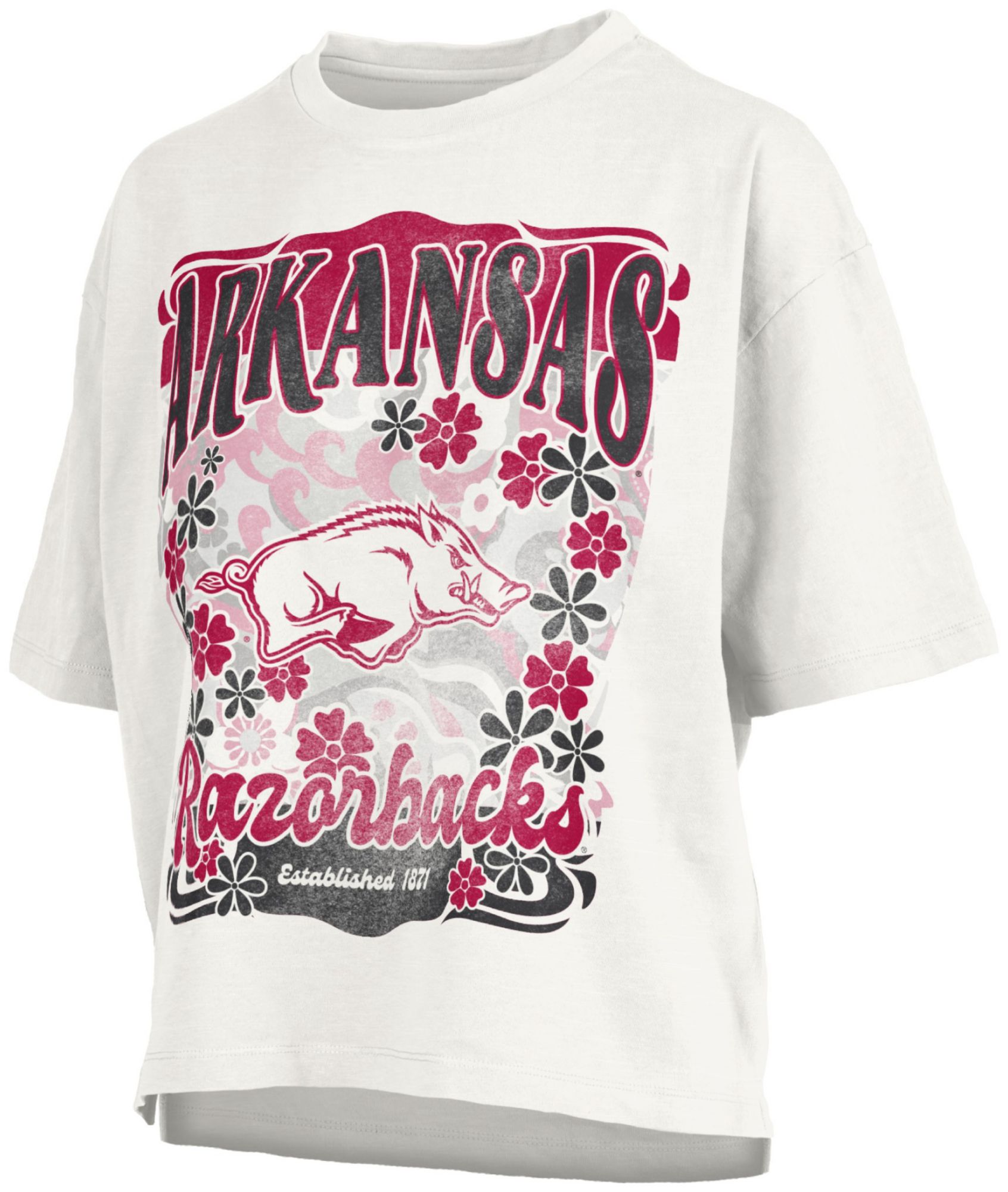 Pressbox Women's Arkansas Razorbacks White Marley T-Shirt