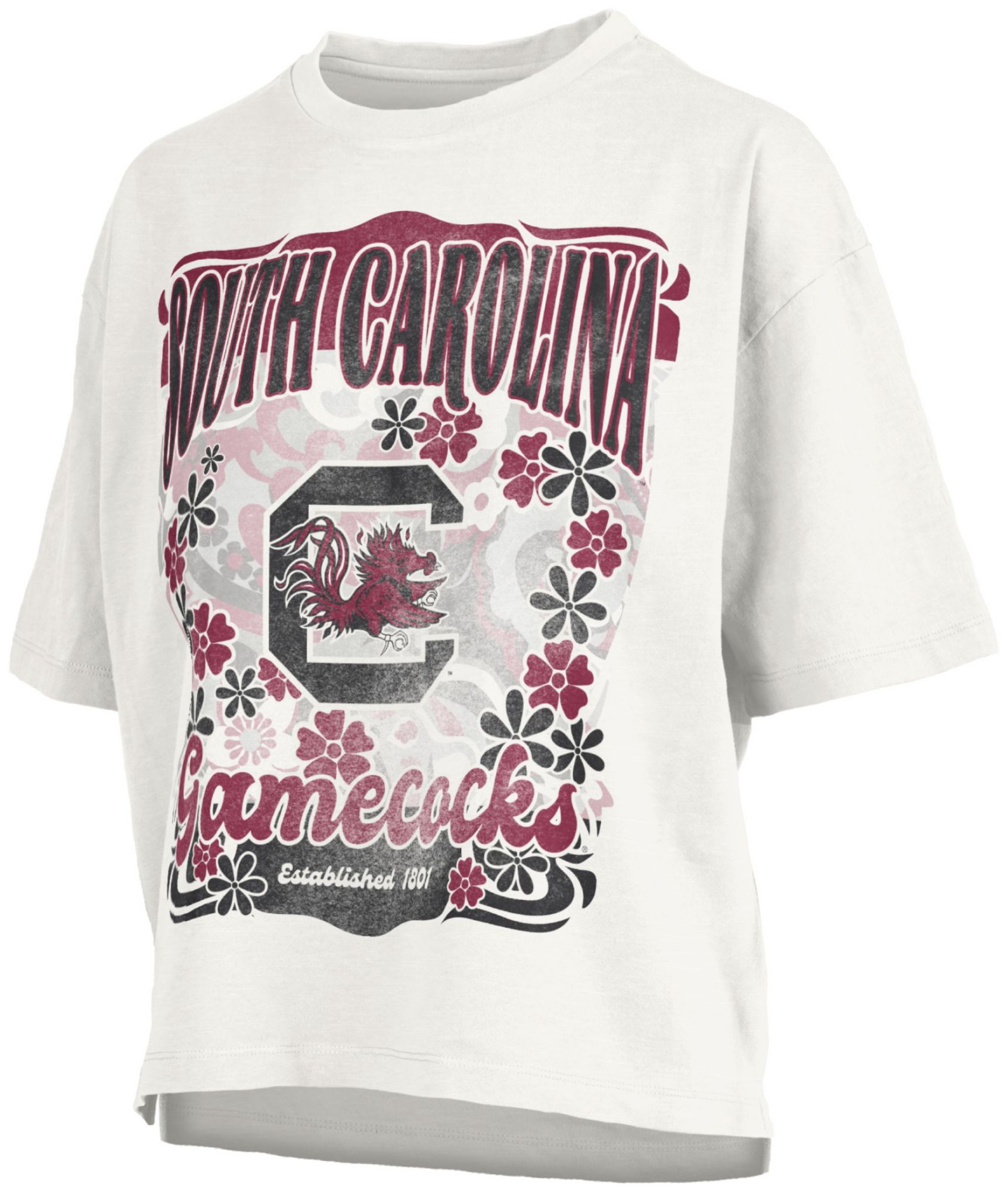 Pressbox Women's South Carolina Gamecocks White Marley T-Shirt