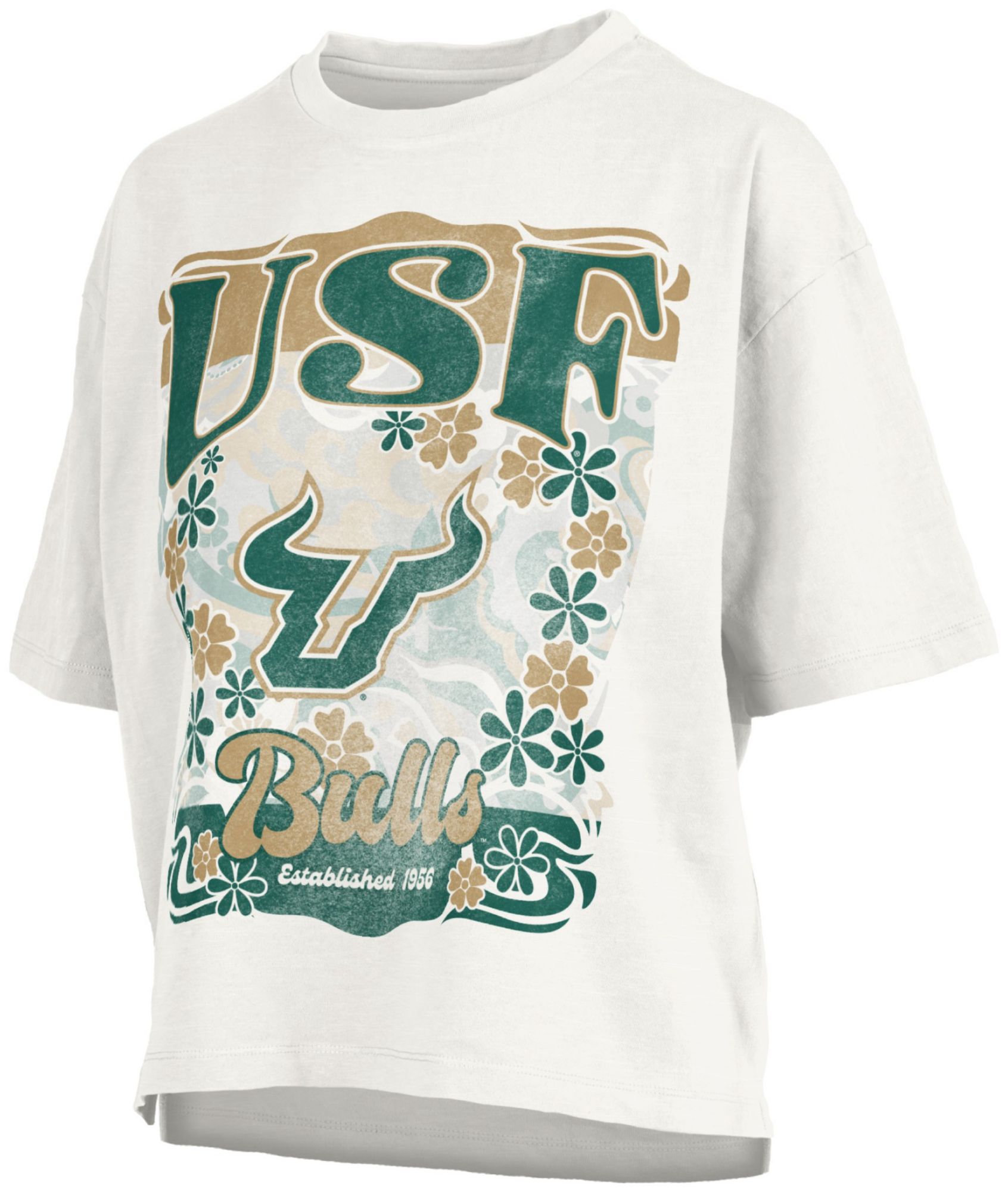Pressbox Women's South Florida Bulls White Marley T-Shirt