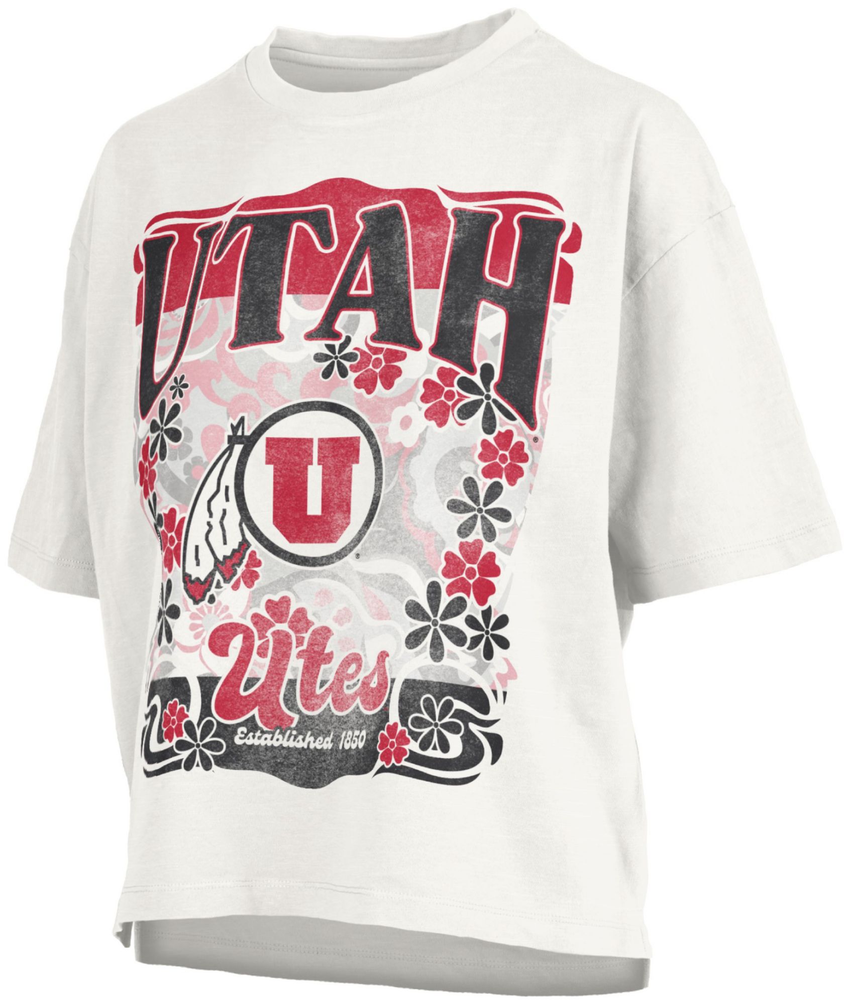 Pressbox Women's Utah Utes White Marley T-Shirt