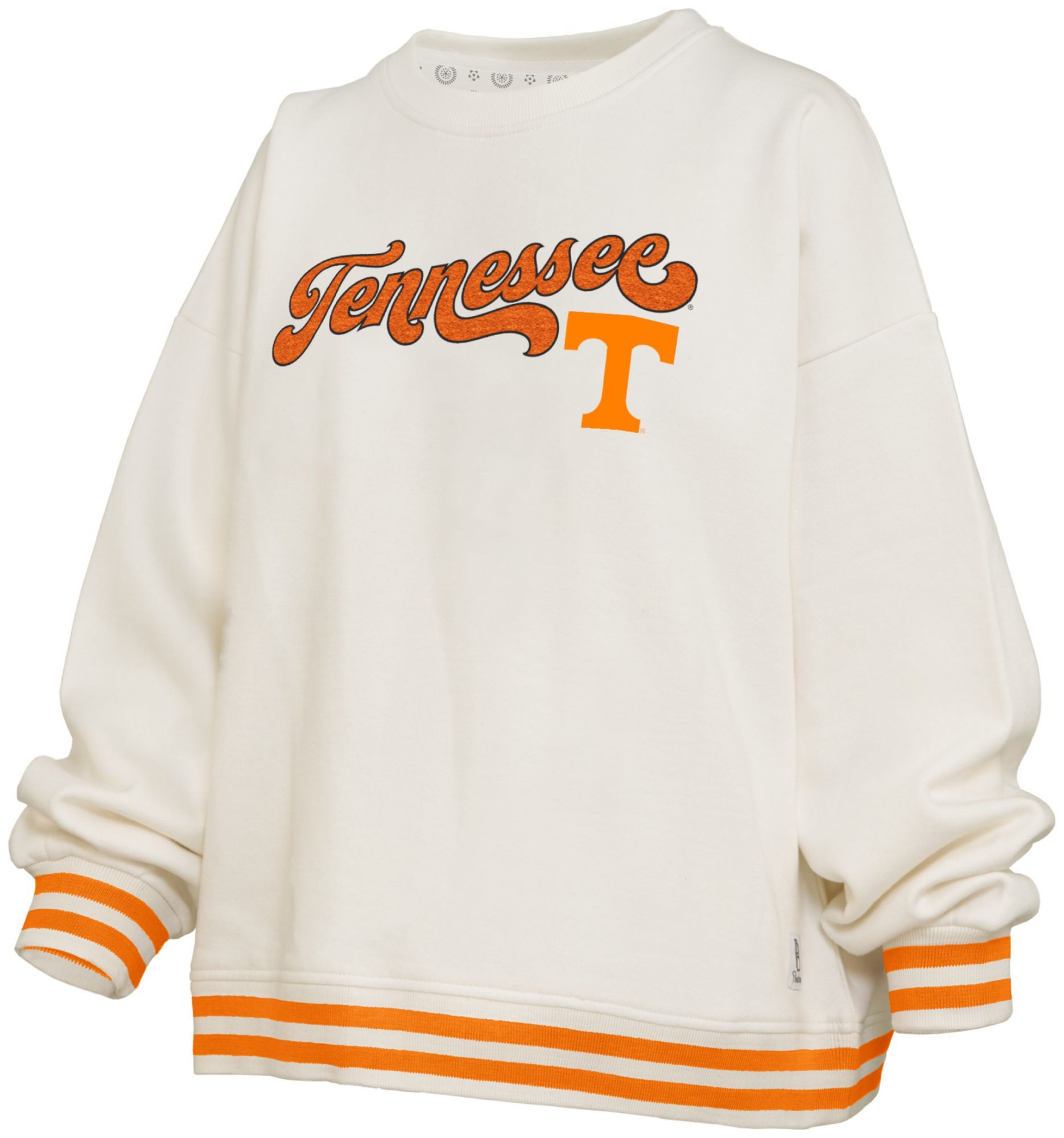 Pressbox Women's Tennessee Volunteers White Chenille Crewneck Sweatshirt, XL
