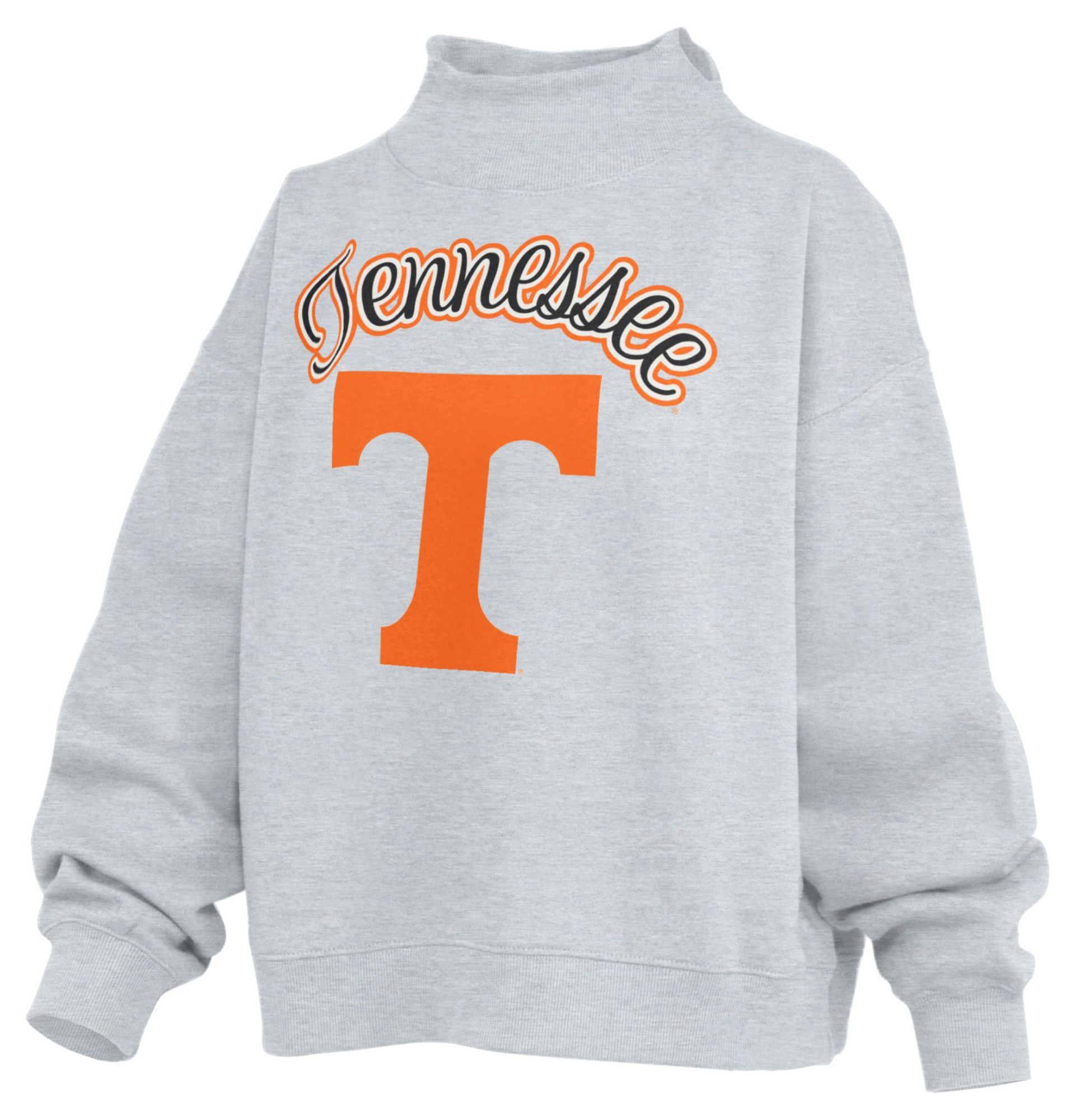 Pressbox Women's Tennessee Volunteers White Mock Neck Sweatshirt
