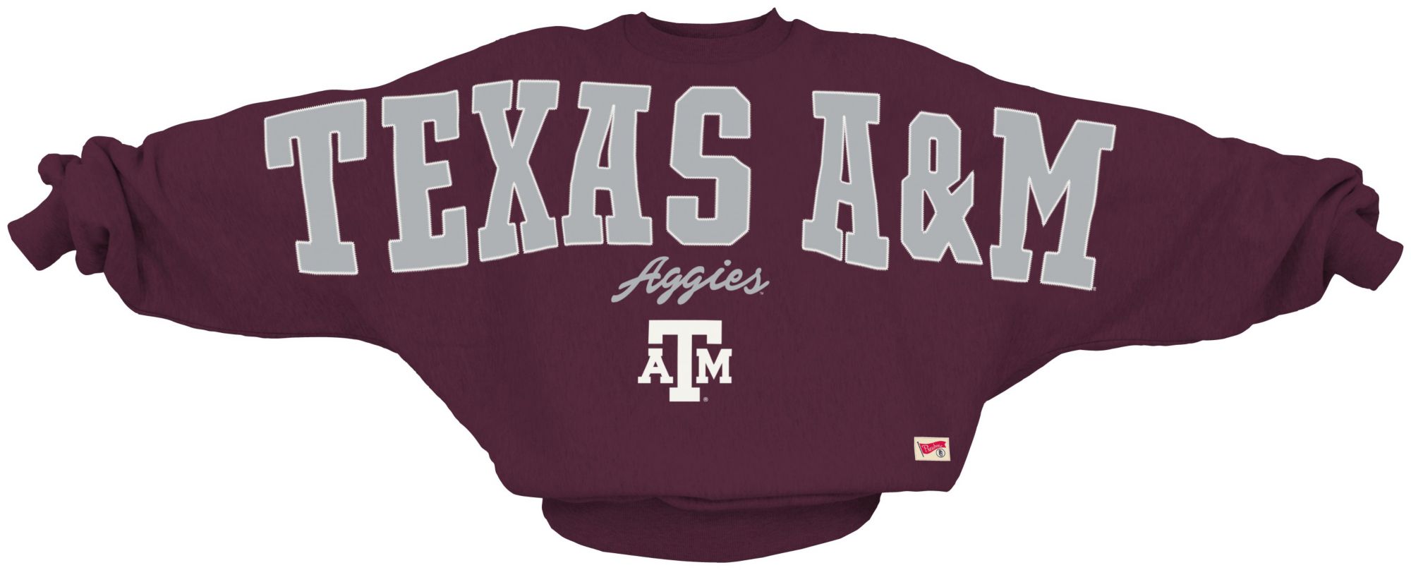 Pressbox Women's Texas A&amp;M Aggies Maroon Flannigan Crewneck Pullover Sweatshirt