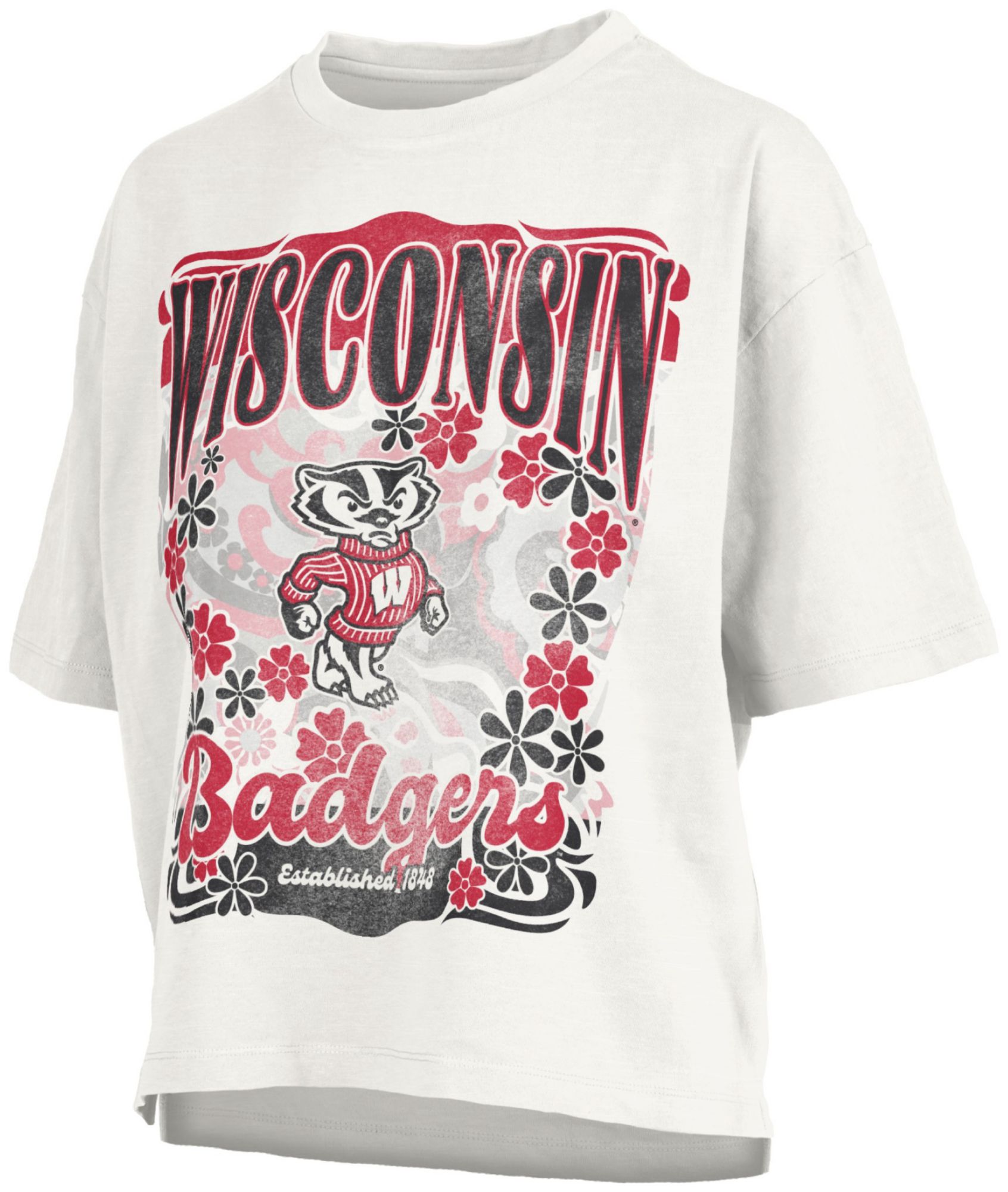 Pressbox Women's Wisconsin Badgers White Marley T-Shirt