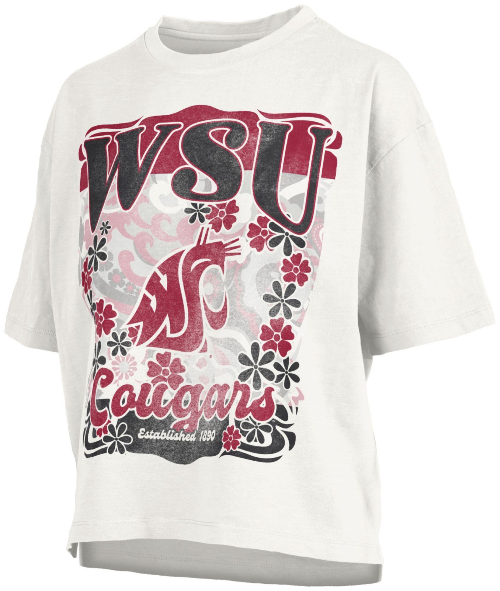 Pressbox Women's Washington State Cougars White Marley T-Shirt