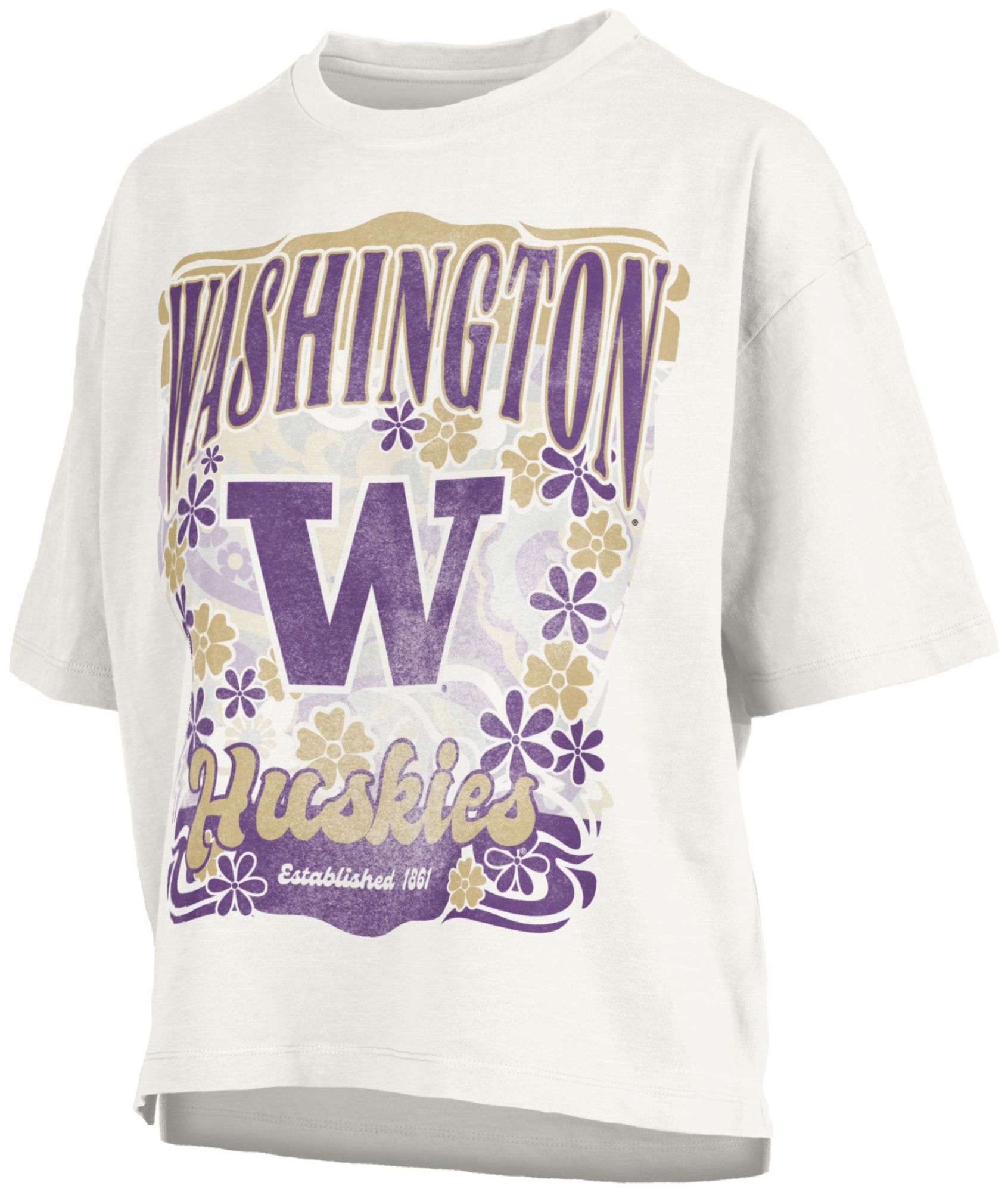 Pressbox Women's Washington Huskies White Marley T-Shirt