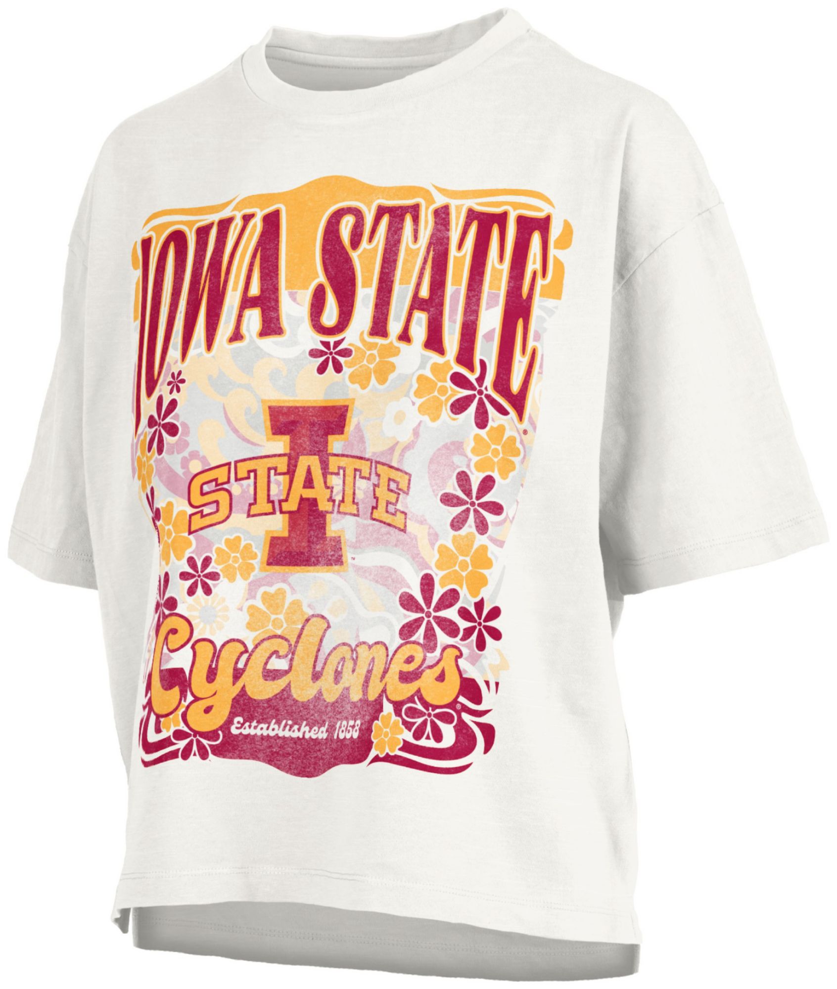Pressbox Women's Iowa State Cyclones White Marley T-Shirt