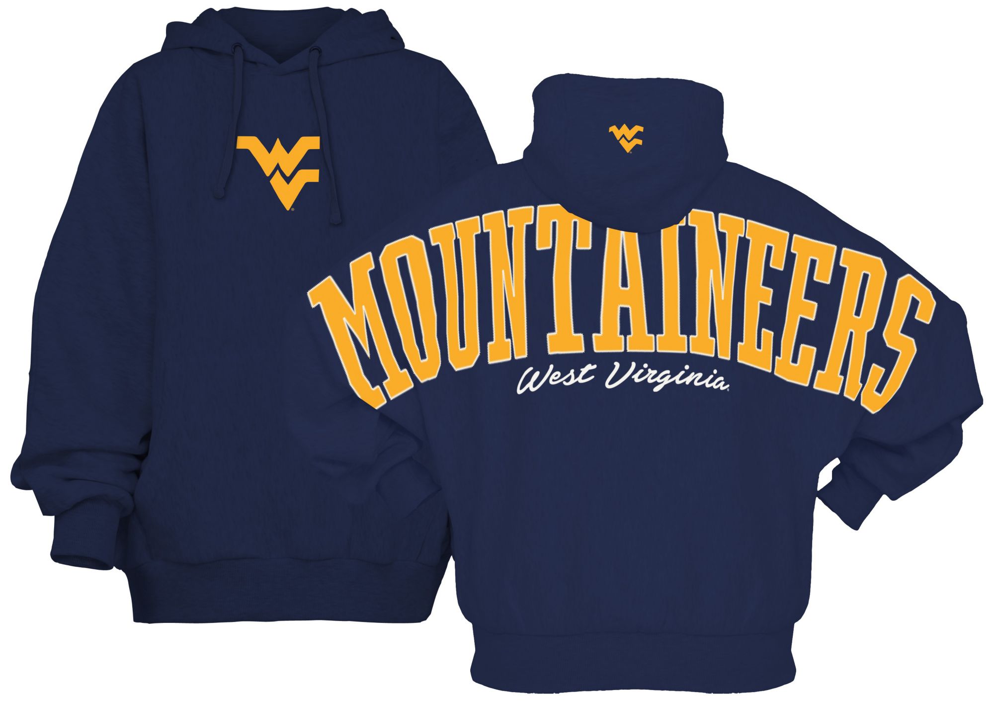 Pressbox Women's West Virginia Mountaineers Navy Belvedere Hoodie