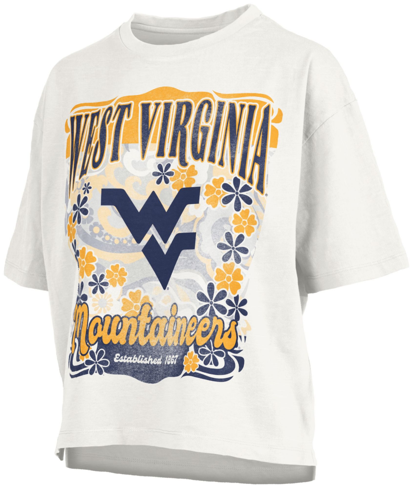 Pressbox Women's West Virginia Mountaineers White Marley T-Shirt
