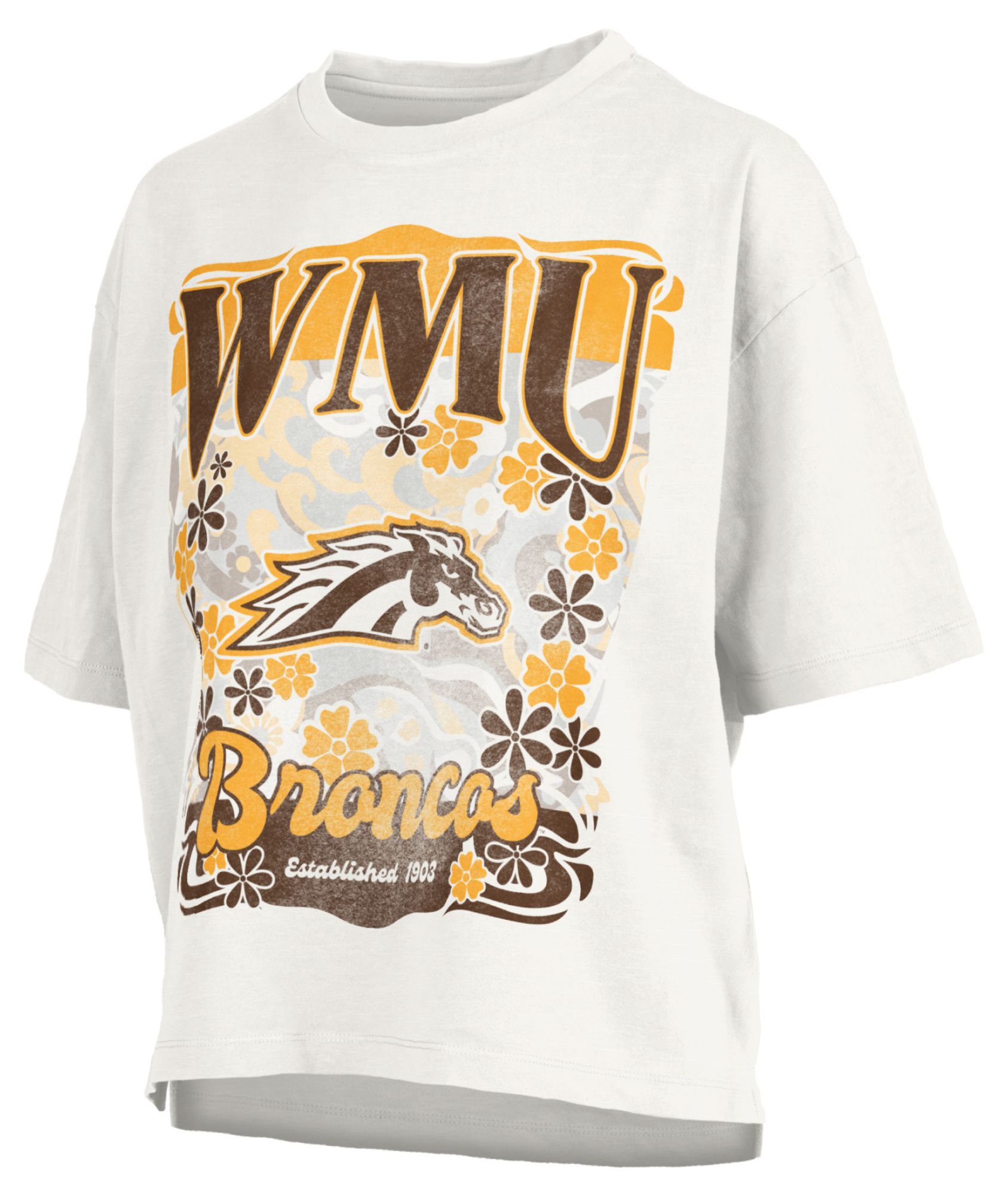 Pressbox Women's Western Michigan Broncos White Marley T-Shirt