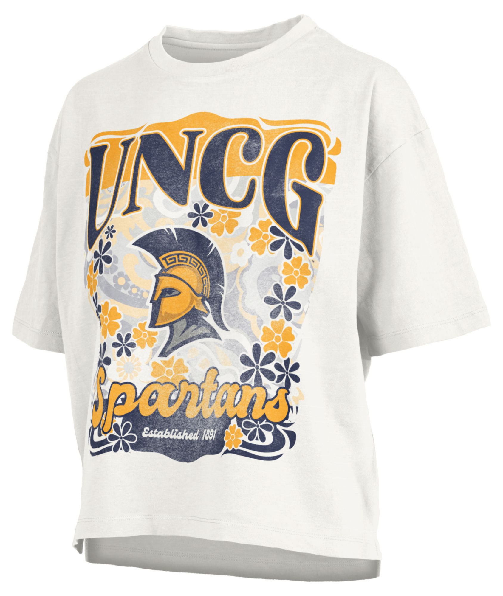 Pressbox Women's UNC Greensboro Spartans White Marley T-Shirt