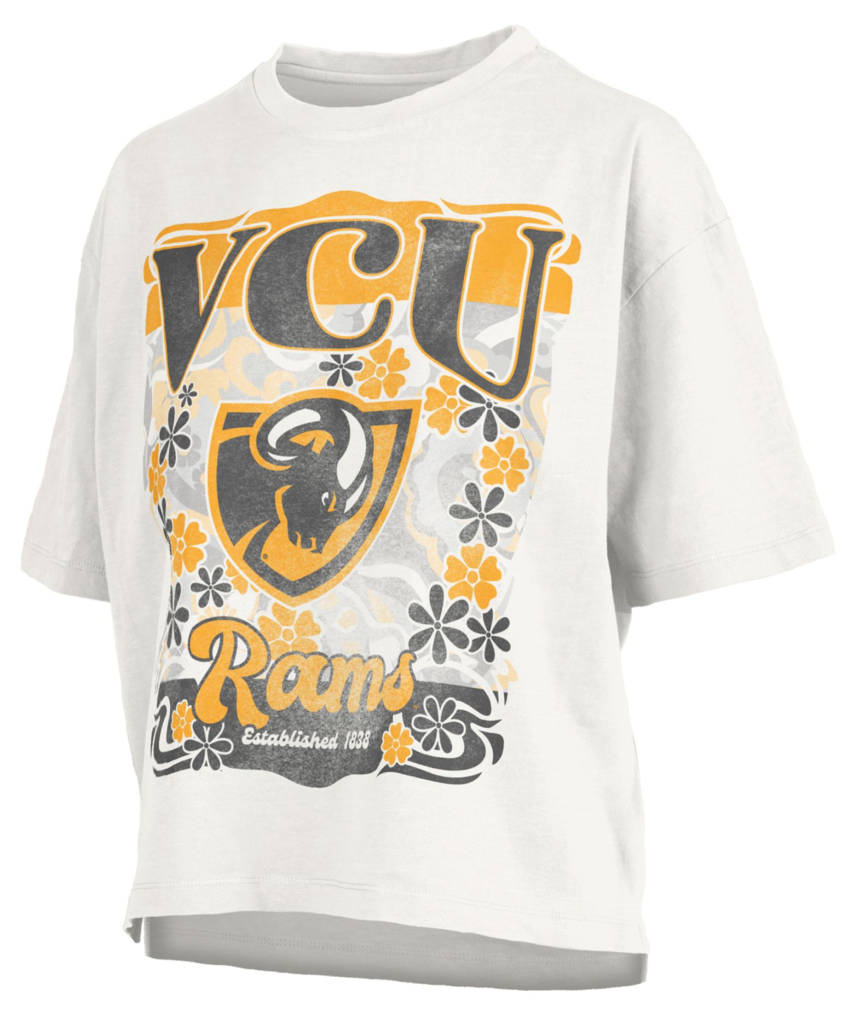 Pressbox Women's VCU Rams White Marley T-Shirt