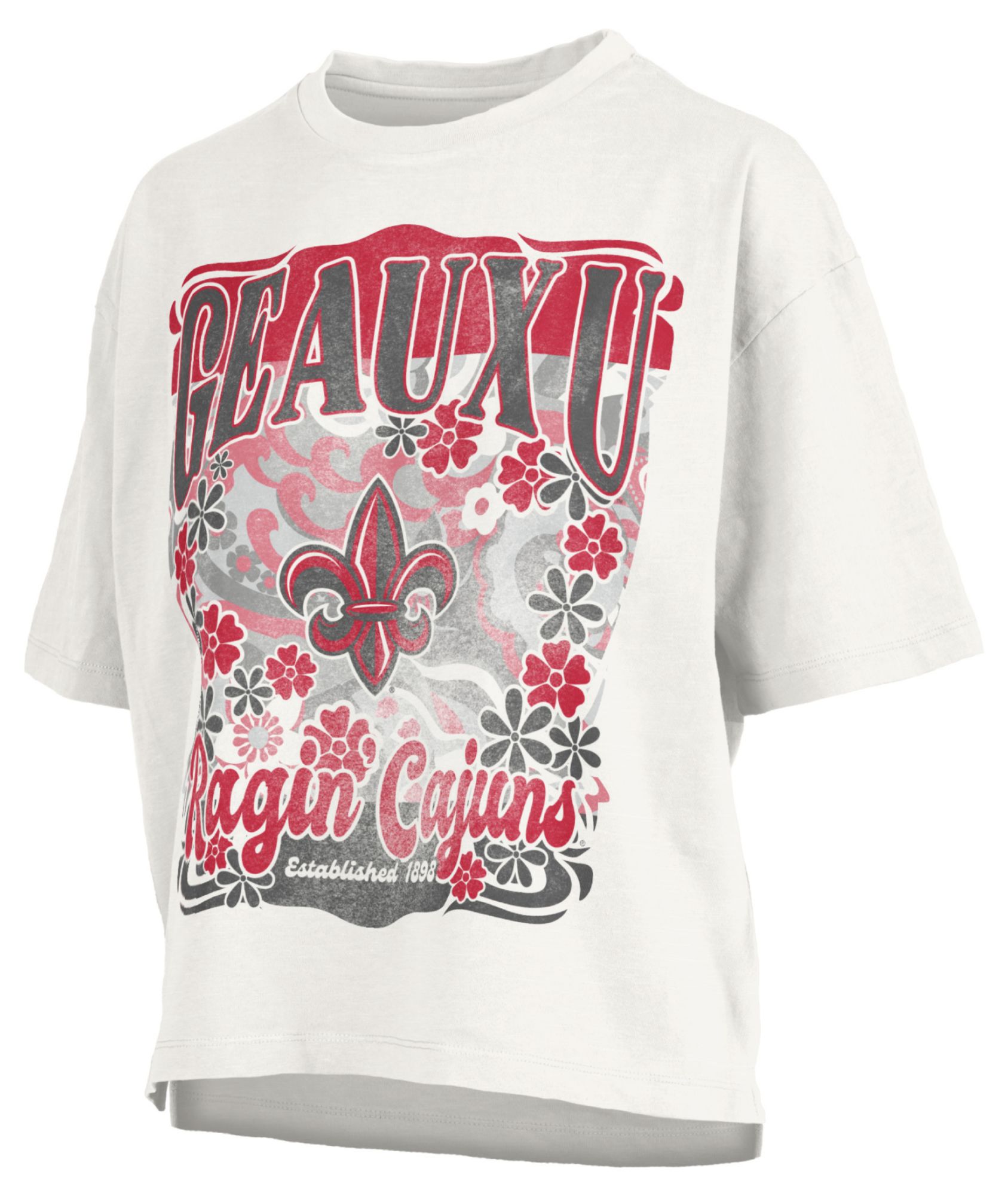 Pressbox Women's Louisiana-Lafayette Ragin' Cajuns White Marley T-Shirt