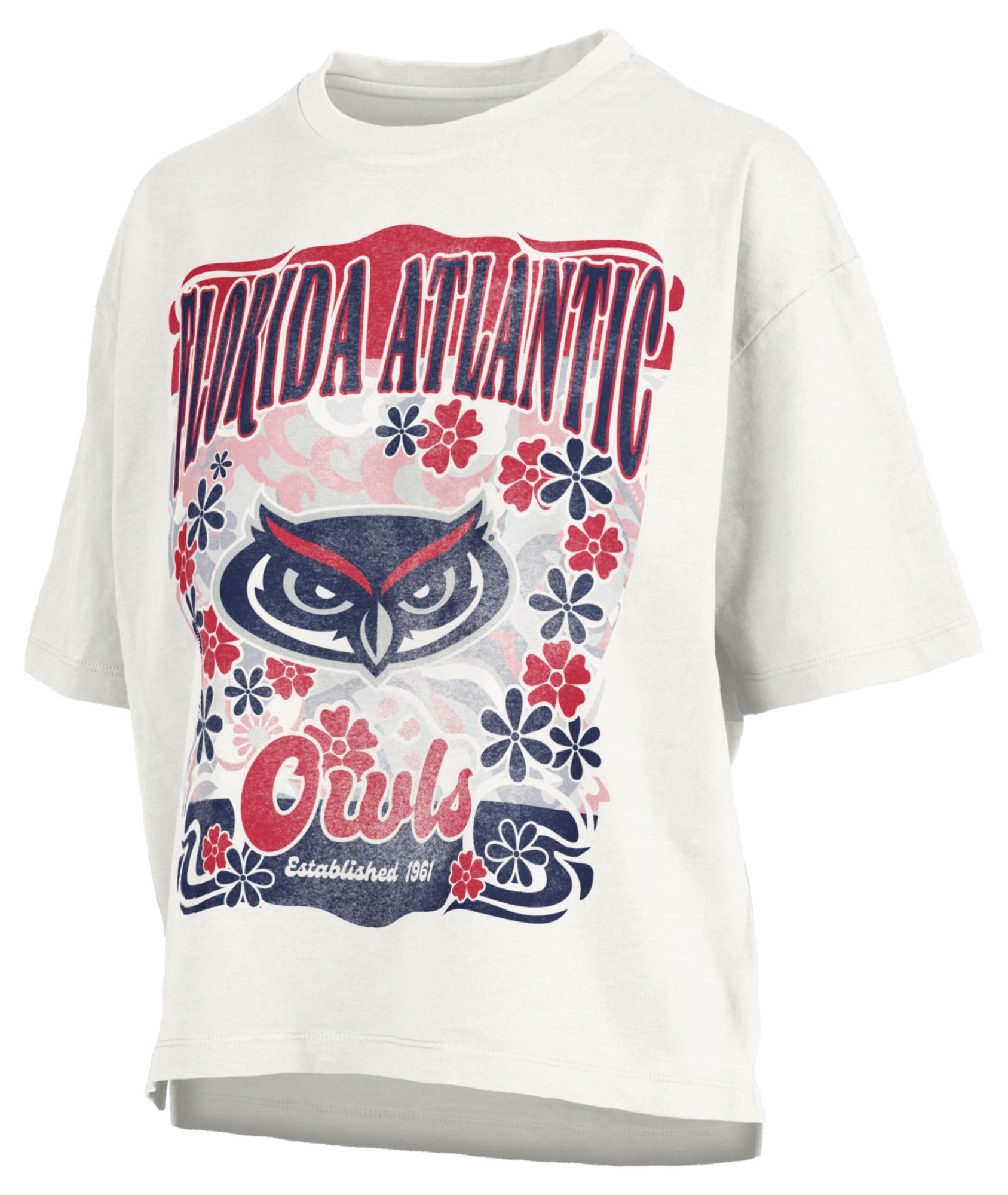 Pressbox Women's Florida Atlantic Owls White Marley T-Shirt
