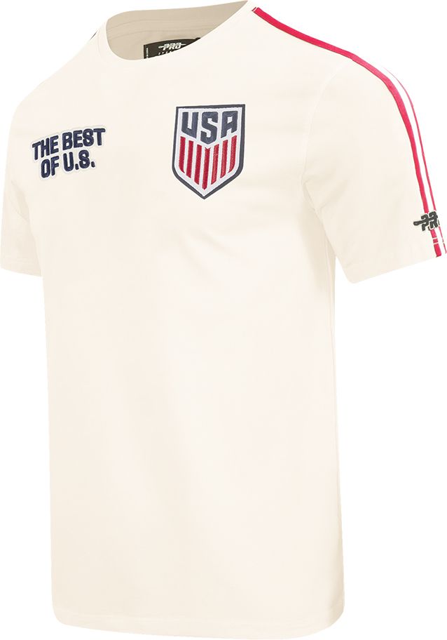 Pro Standard Adult USMNT Off White Chenille Tape T-Shirt
