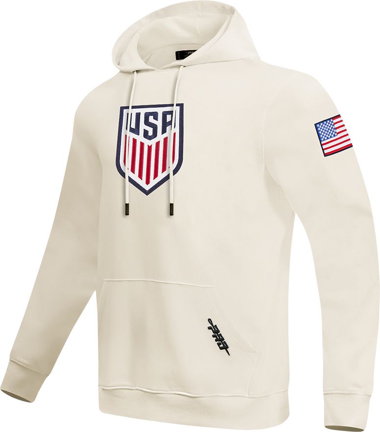 Pro Standard Adult USMNT Off White Chenille Pullover Hoodie