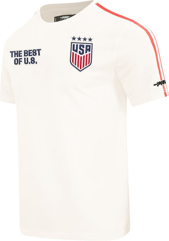Pro Standard Adult USMNT Off White Chenille Tape T-Shirt