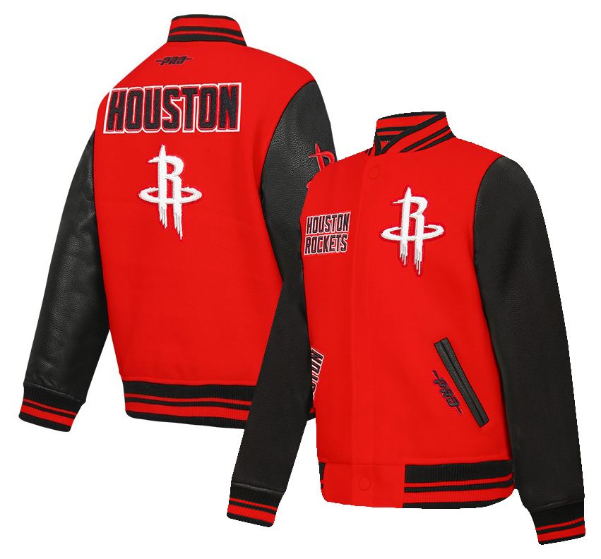 Pro Standard Boys' Houston Rockets Red Wool Varsity Jacket