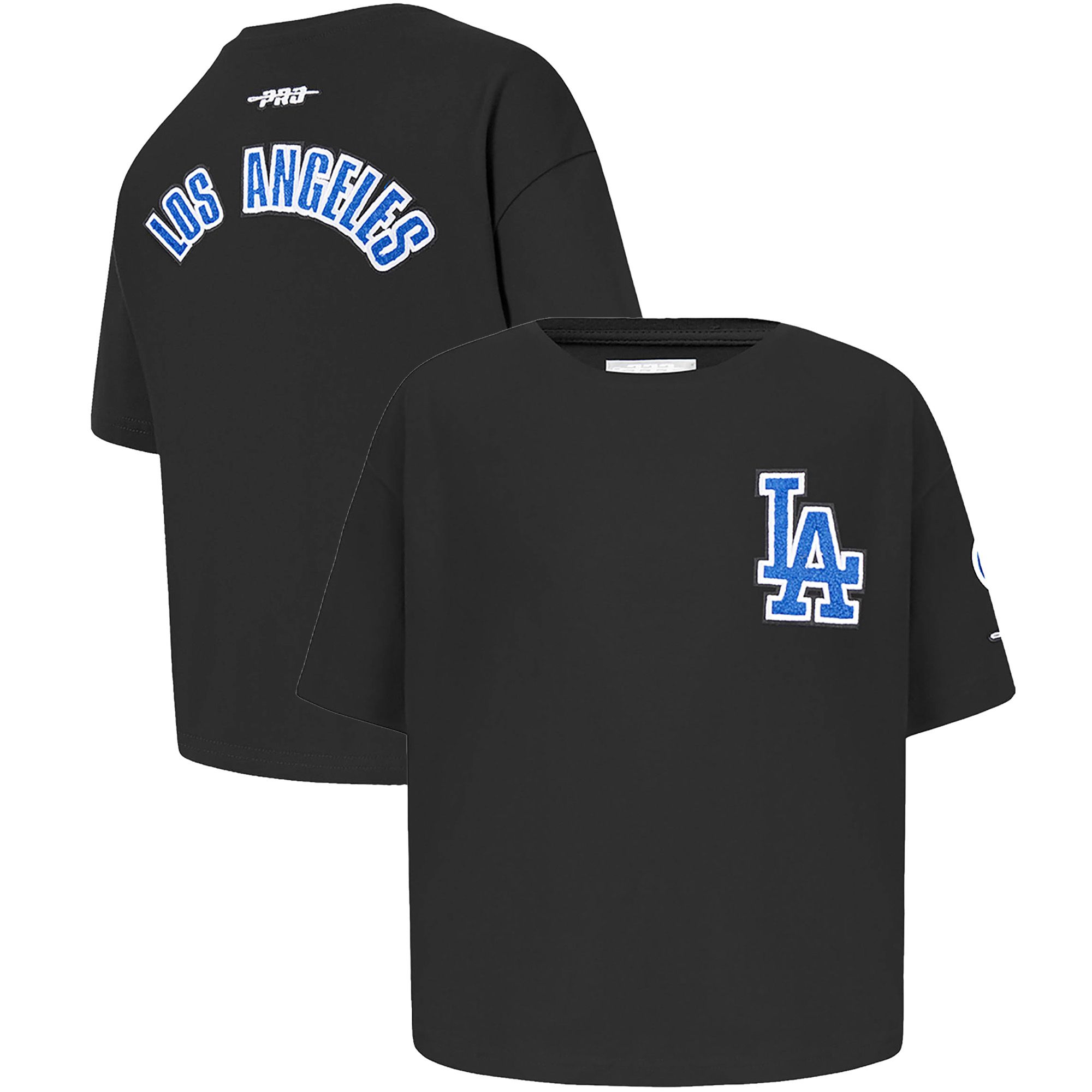 Pro Standard Girls' Los Angeles Dodgers Black Boxy T-Shirt