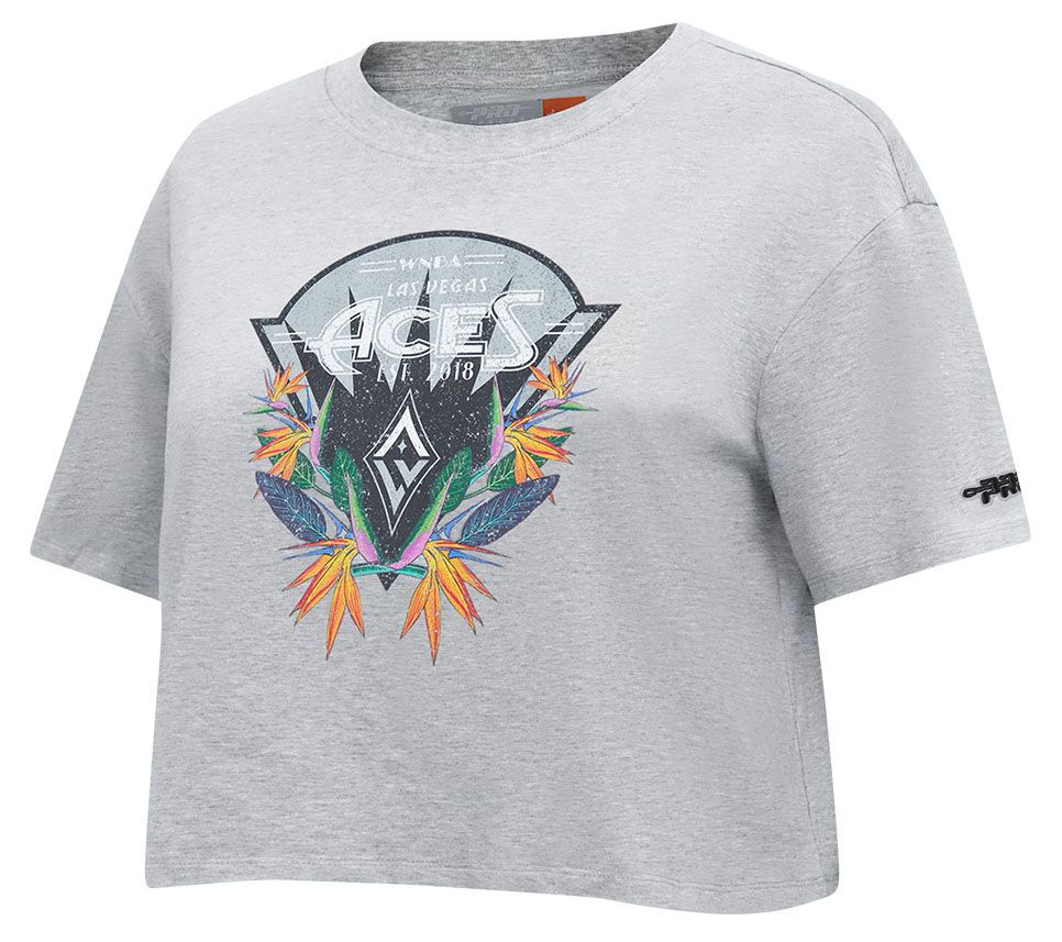 Pro Standard Girls' Las Vegas Aces Heather Grey Paradise Boxy T-Shirt
