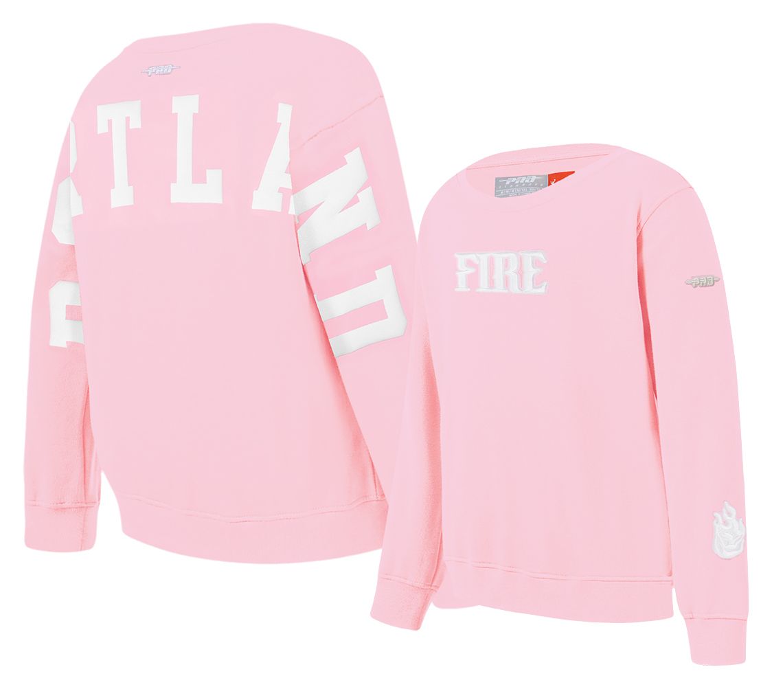Pro Standard Girls' Portland Fire Pink Wingspan Crewneck Sweatshirt