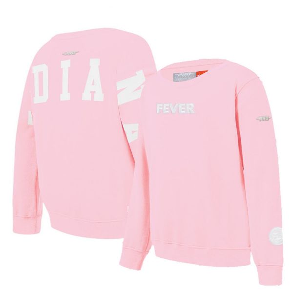 Pro Standard Girls' Indiana Fever Pink Wingspan Drop Shoulder Crewneck Sweatshirt