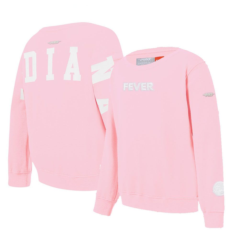 Pro Standard Girls' Indiana Fever Pink Wingspan Drop Shoulder Crewneck Sweatshirt