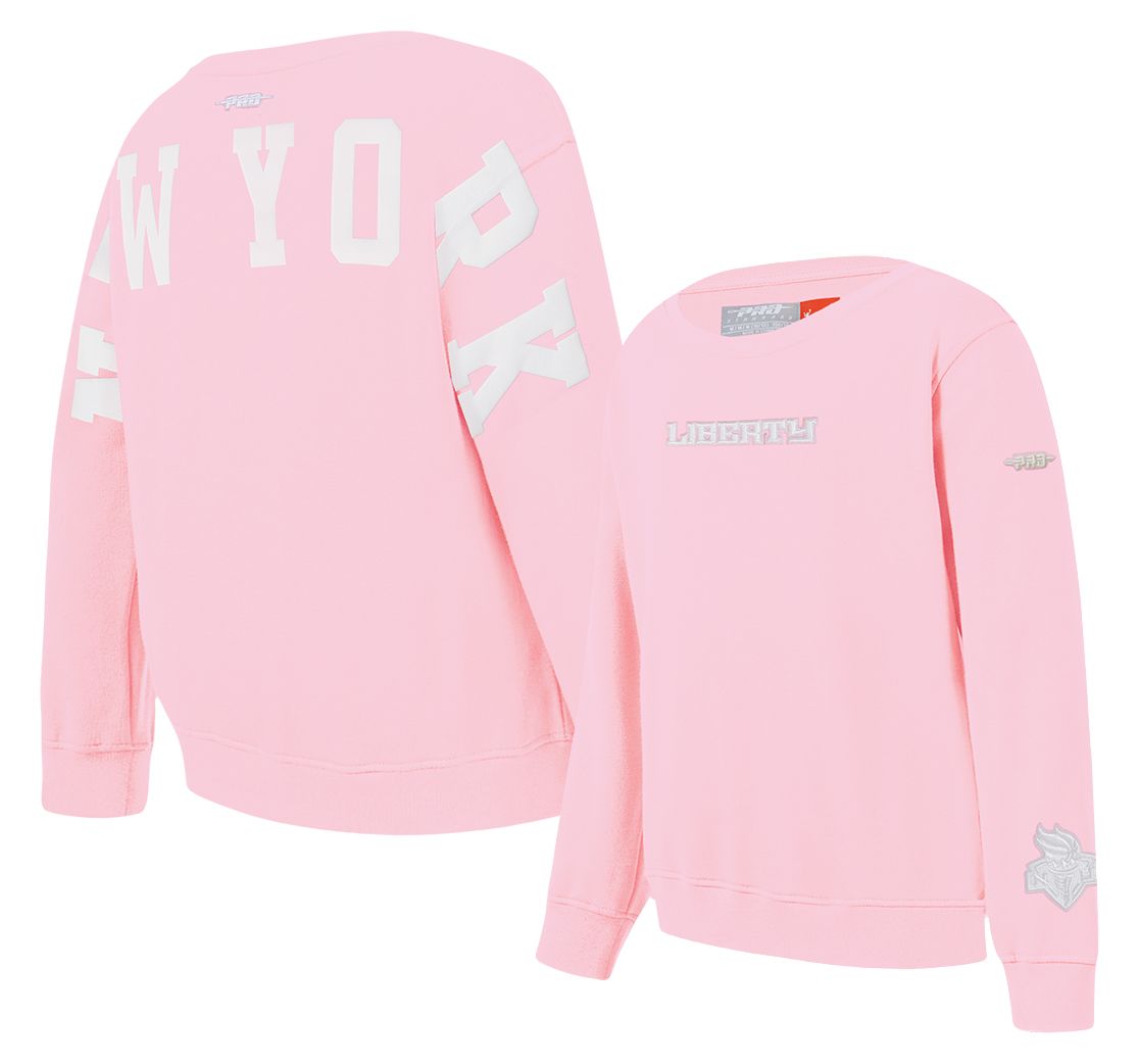 Pro Standard Girls' New York Liberty Pink Wingspan Crewneck Sweatshirt