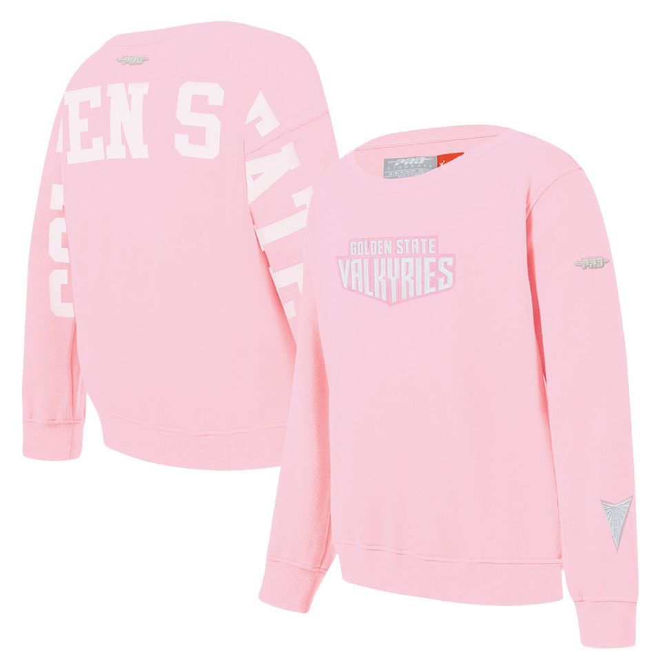 Pro Standard Girls' Golden State Valkyries Pink Wingspan Drop Shoulder Crewneck Sweatshirt