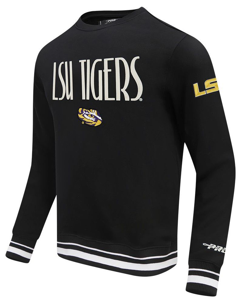 Pro Standard Men's LSU Tigers OG Player Crewneck Sweatshirt, XXL, Black
