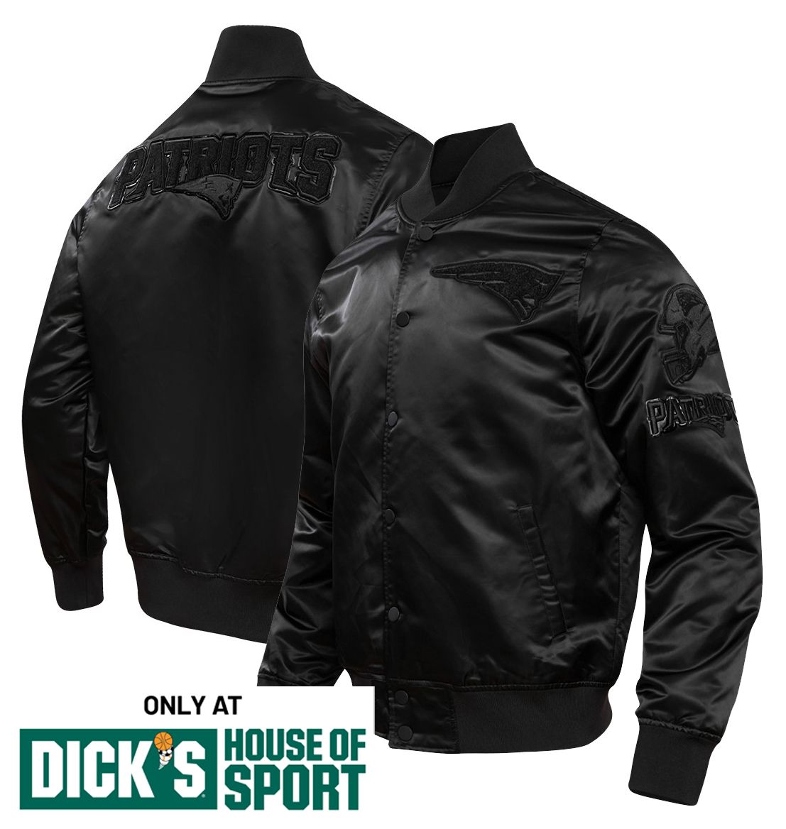 Pro Standard Men's New England Patriots Black Satin Jacket