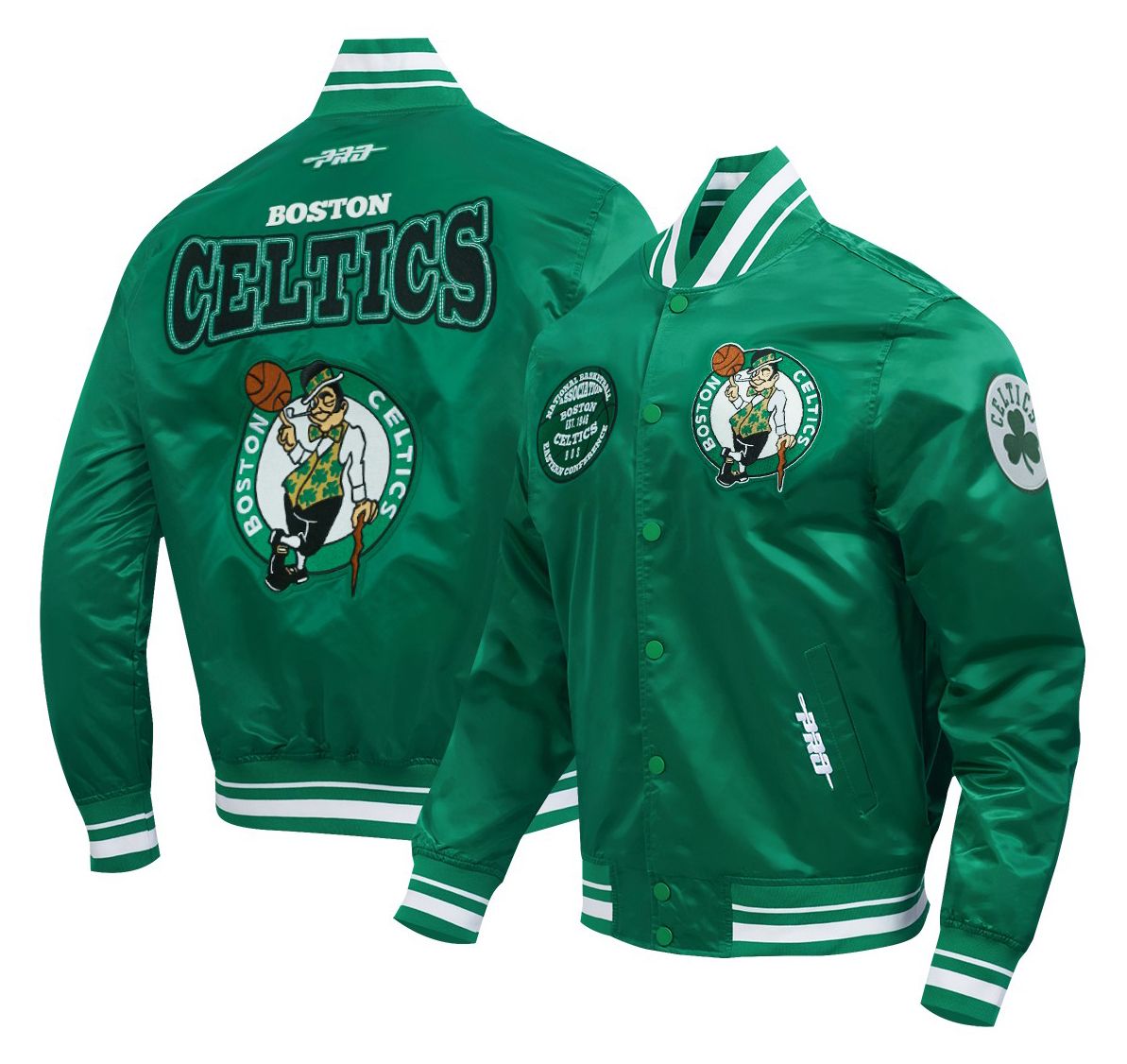 Pro Standard Men's Boston Celtics Day One Satin Jacket, XXL, Green