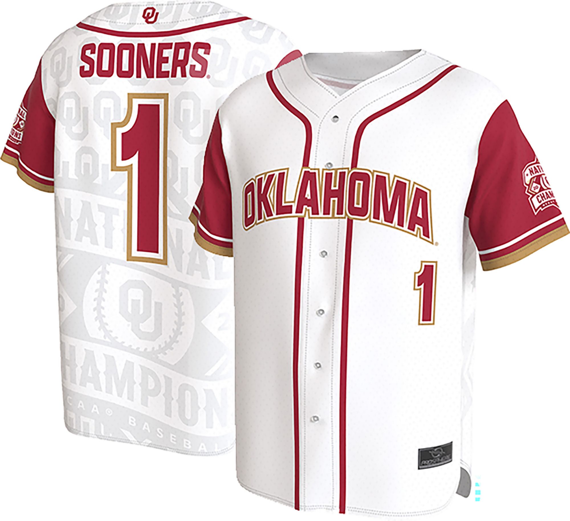 ProSphere Adult 2026 College World Series Baseball Champions Oklahoma Sooners Jersey