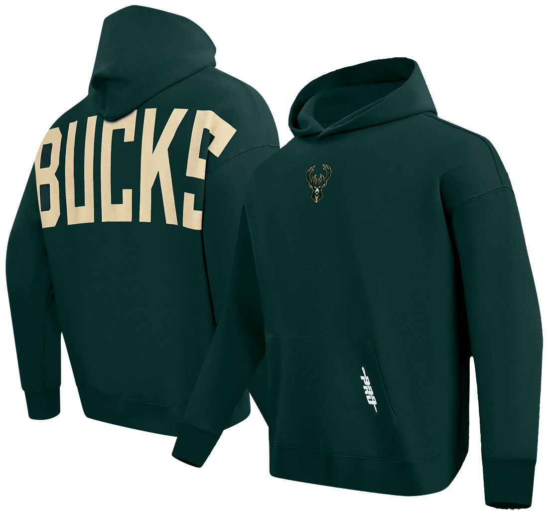 Pro Standard Men's Milwaukee Bucks Playback Fleece Hoodie, Wash