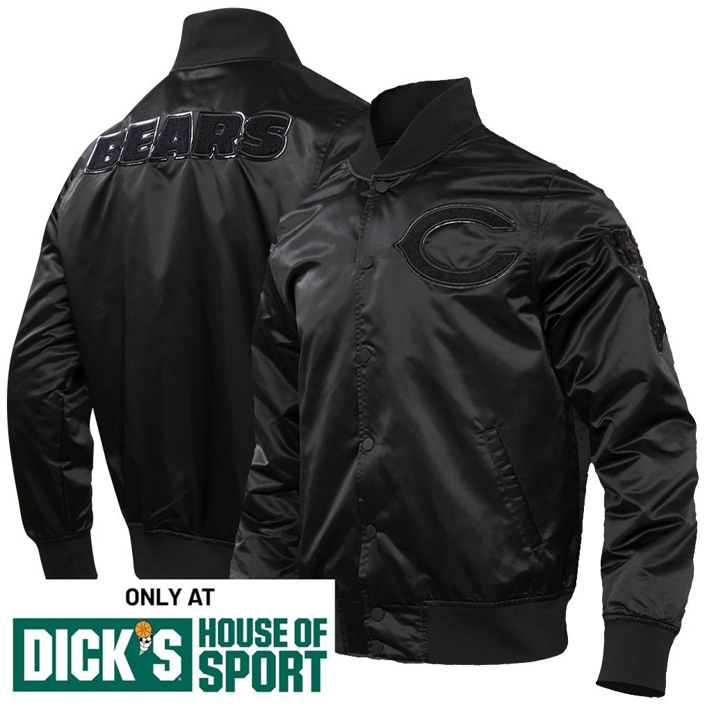 Pro Standard Men's Chicago Bears Black Satin Jacket
