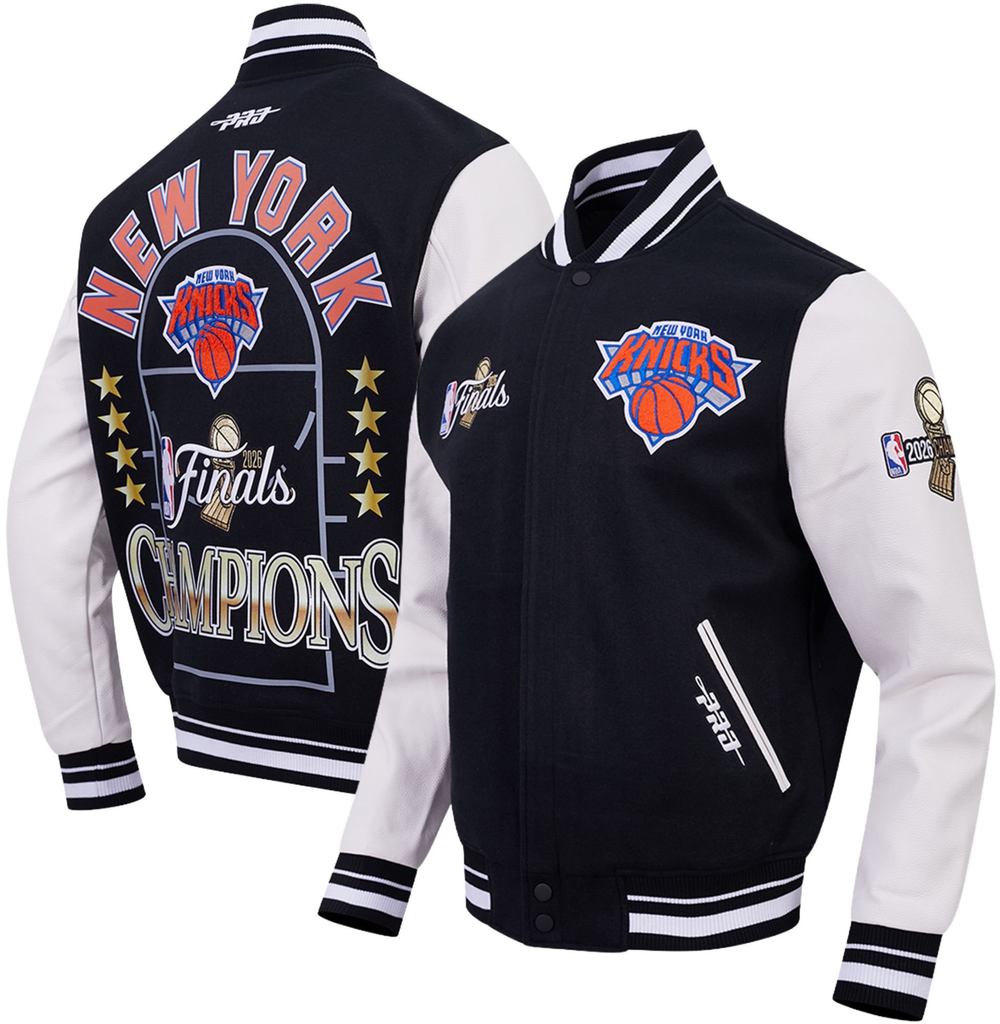 Pro Standard Adult 2026 NBA Champions New York Knicks Varsity Black Jacket
