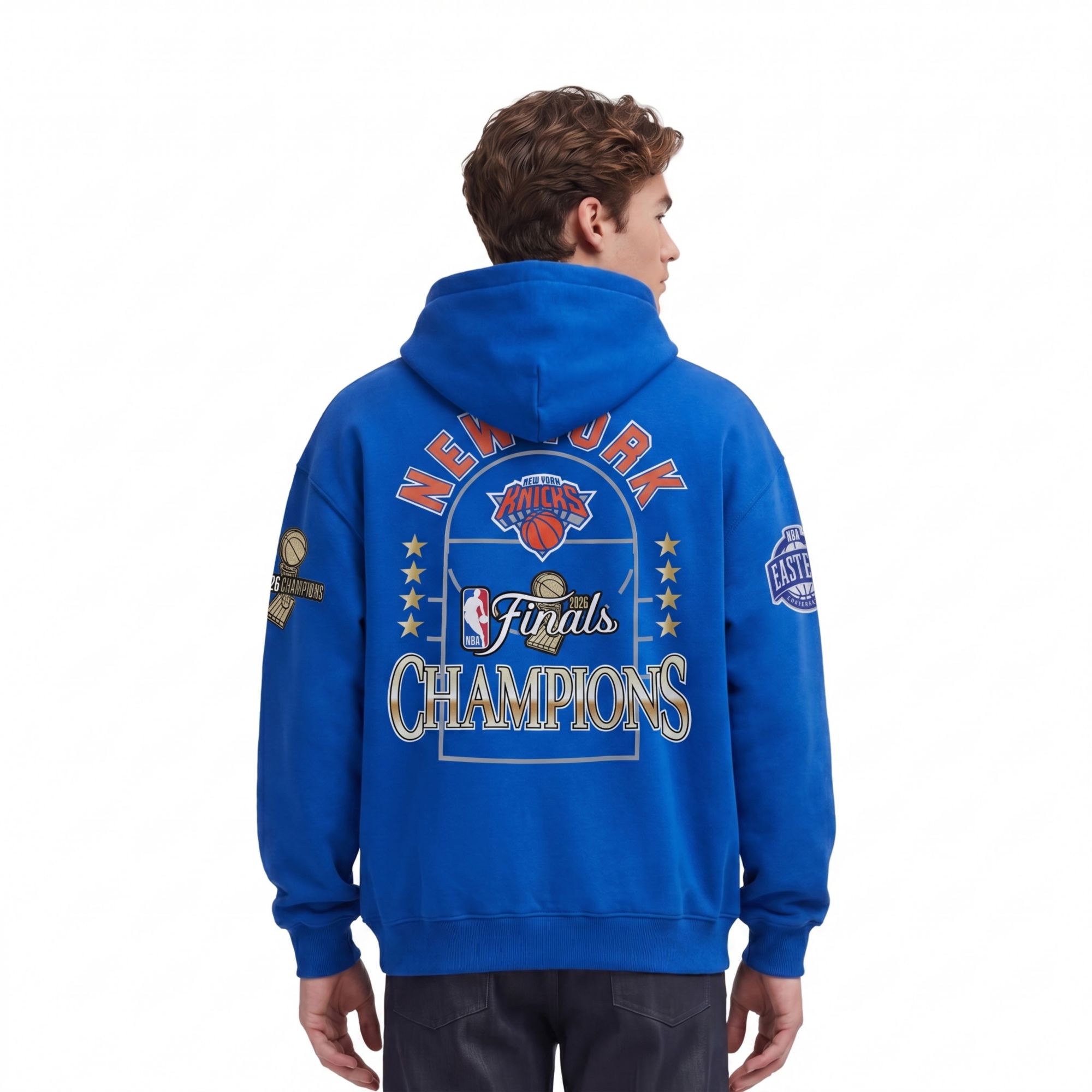 Pro Standard Adult 2026 NBA Champions New York Knicks Royal Hoodie