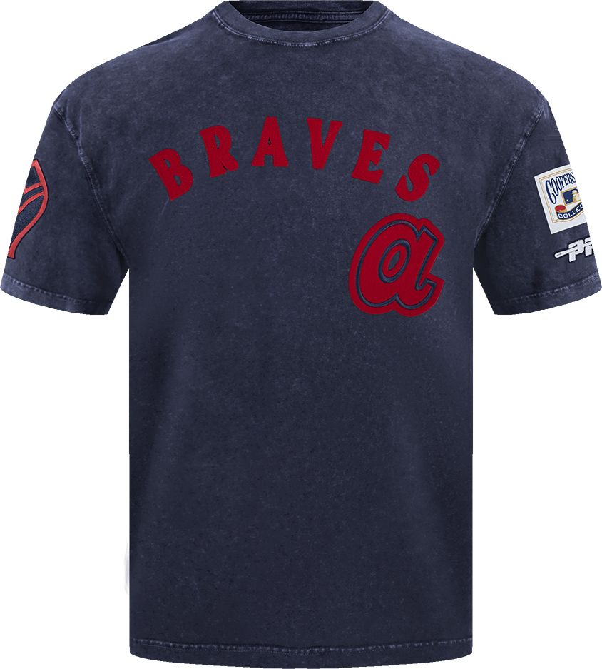 Pro Standard Men's Atlanta Braves Navy Enzyme Washed T-Shirt
